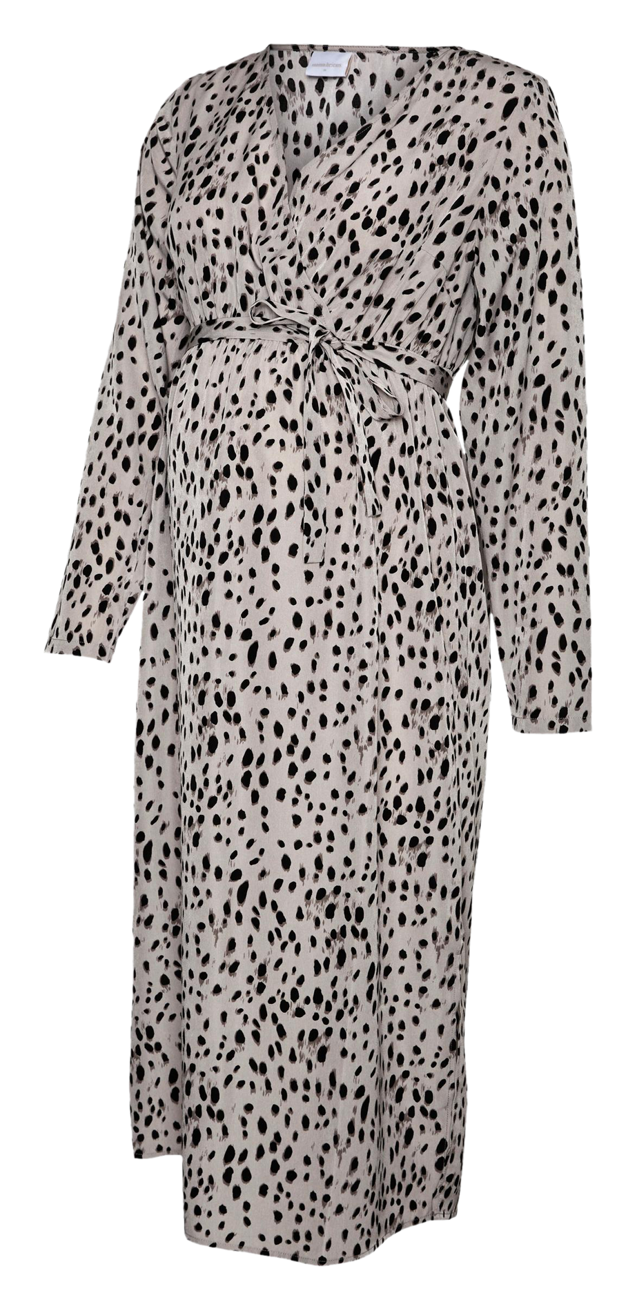 Robe midi col V à imprimé MAMALICIOUS Gris