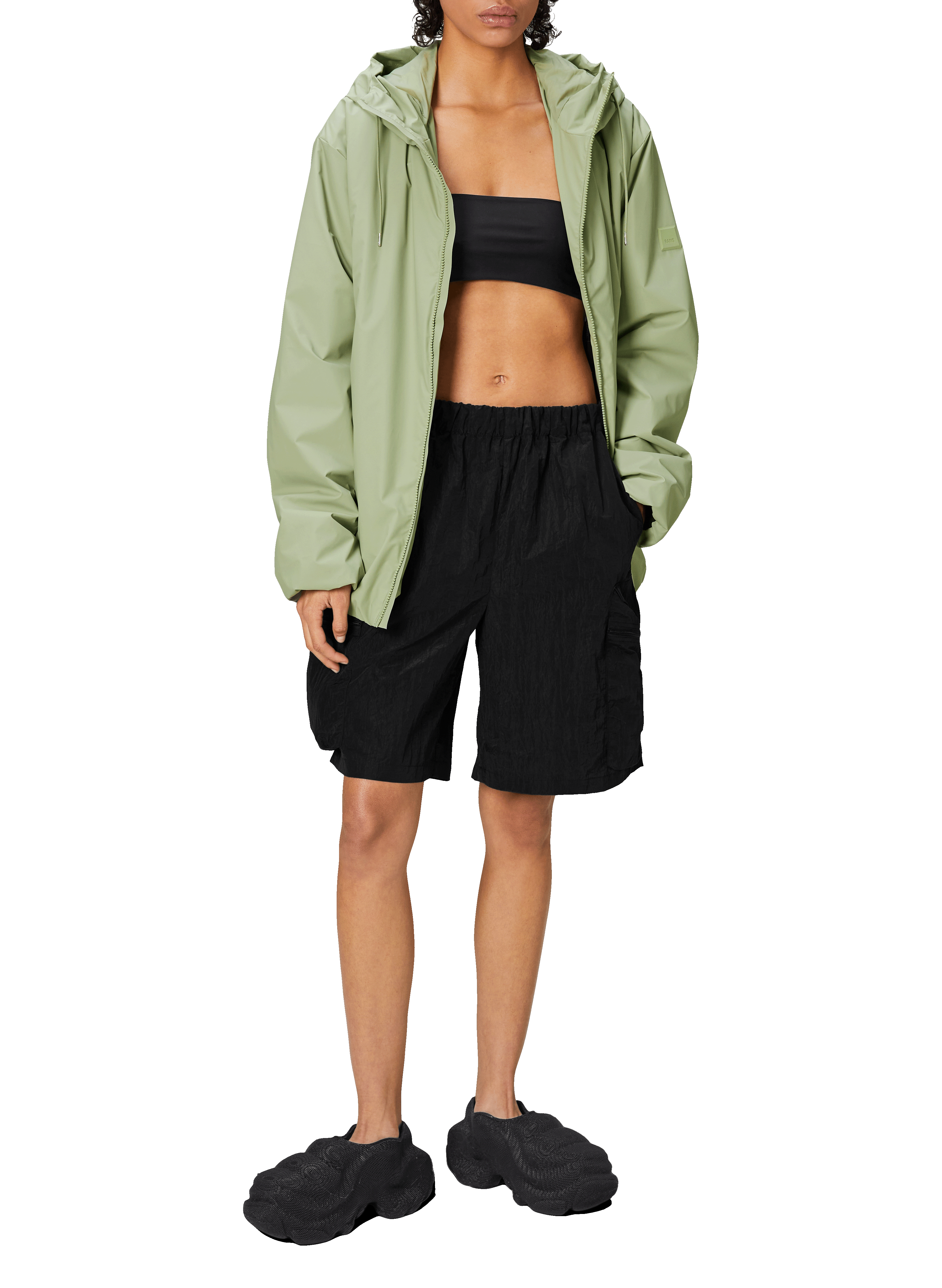 Imperméable droit col montant à capuche RAINS