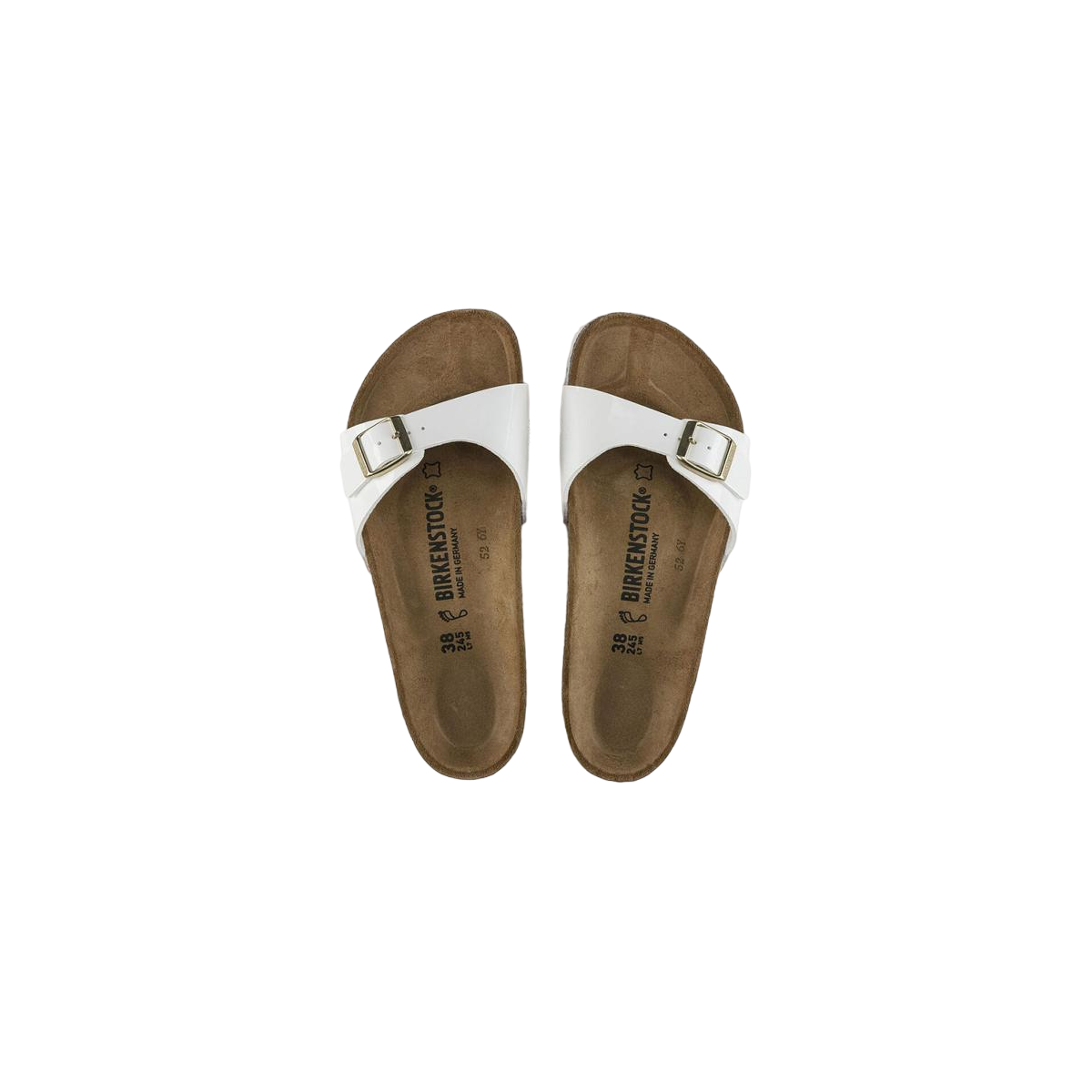 Faux leather sandals BIRKENSTOCK White