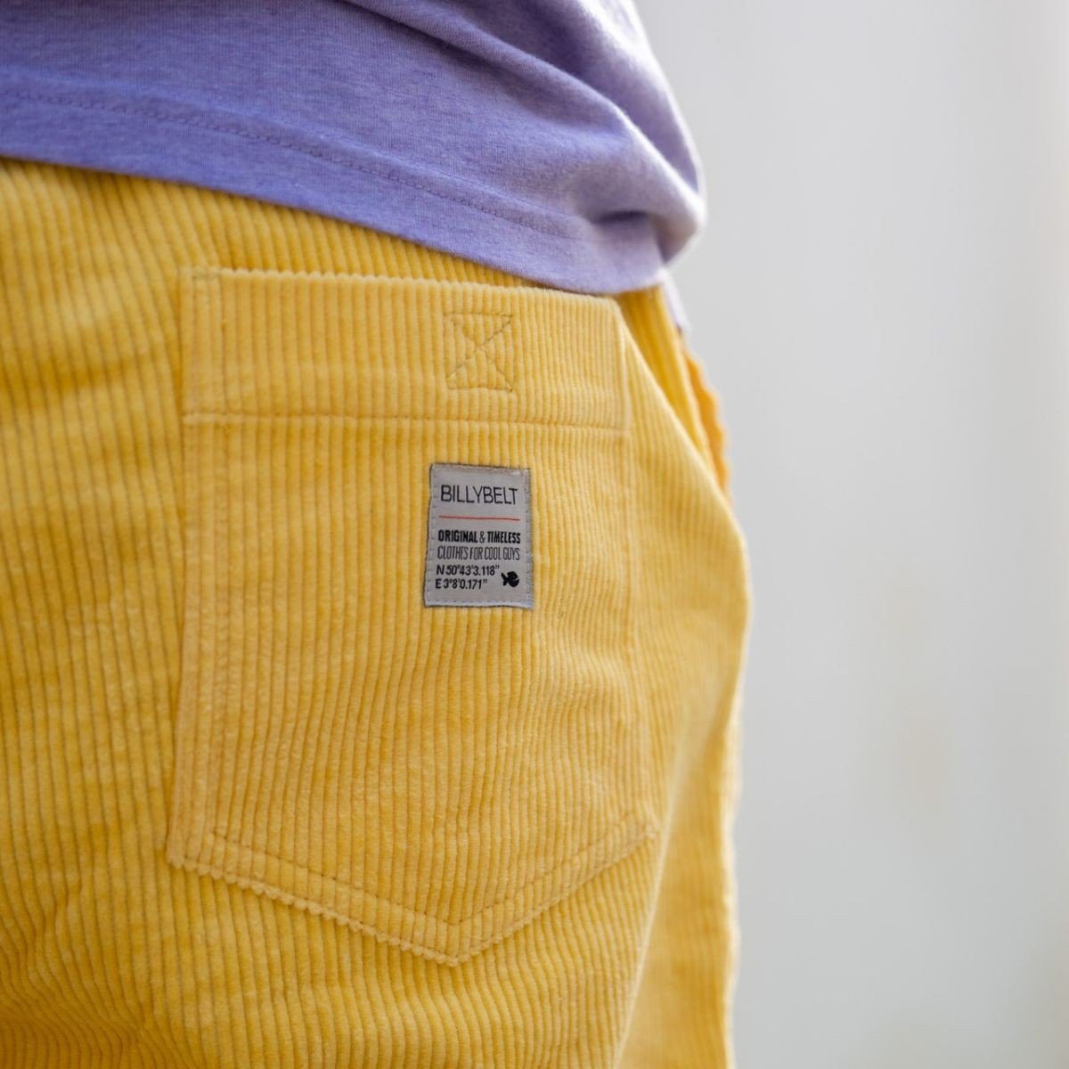 Ridge velvet shorts BILLYBELT Yellow