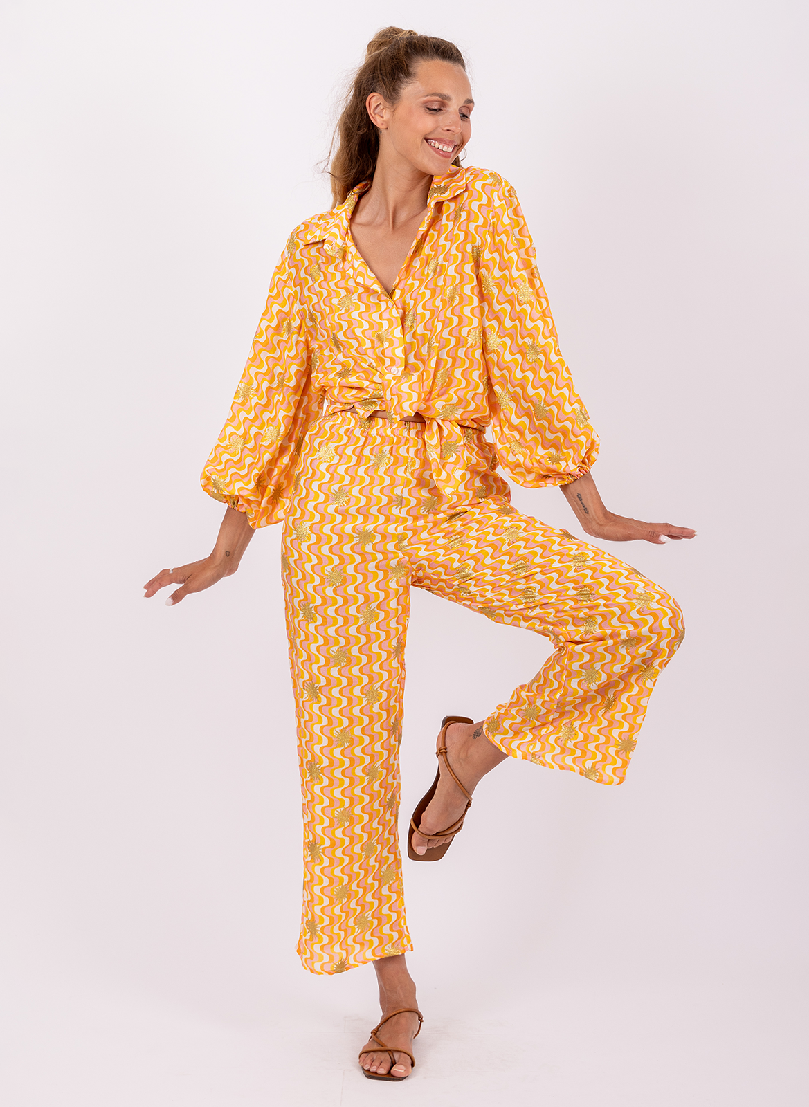 Chemise droite col classique SUNDRESS Jaune