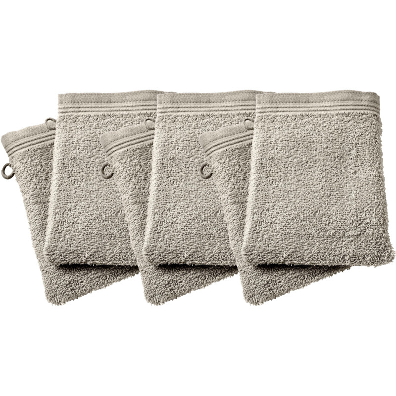 Set of 2 washcloths COTON PUR Beige
