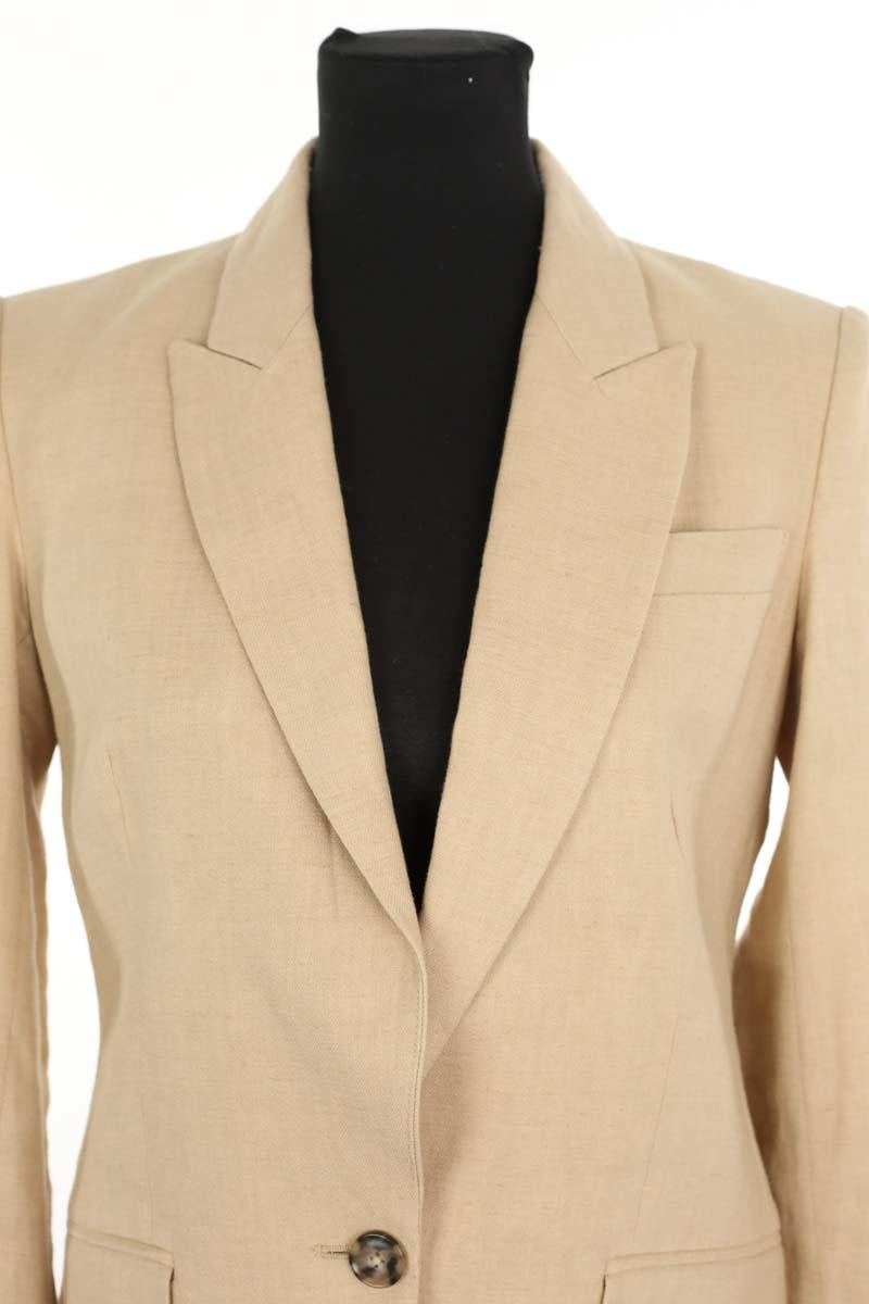 Linen blazer FRAME - Seconde Main Beige