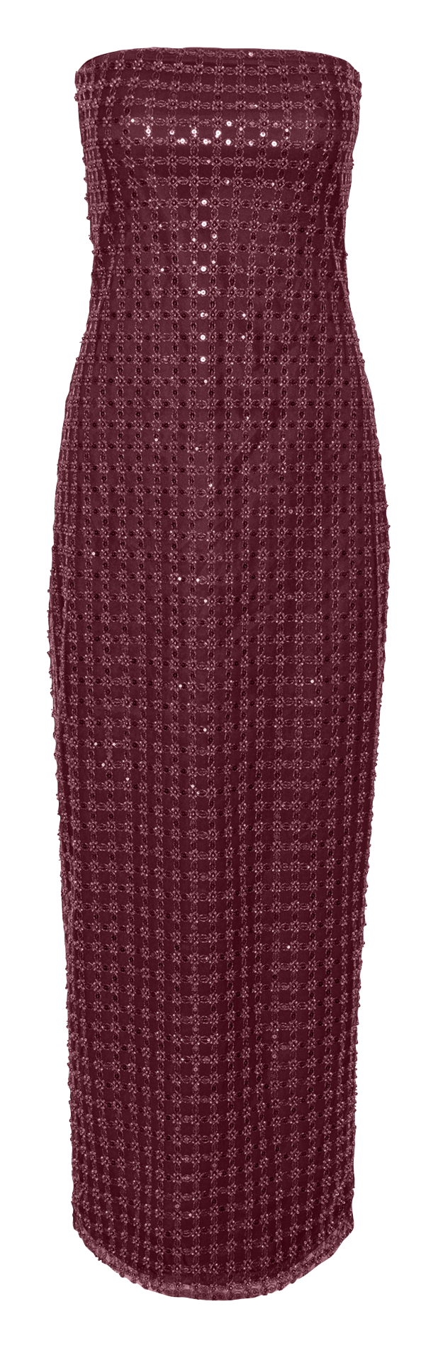 Beaded strapless maxi dress ROTATE Brown