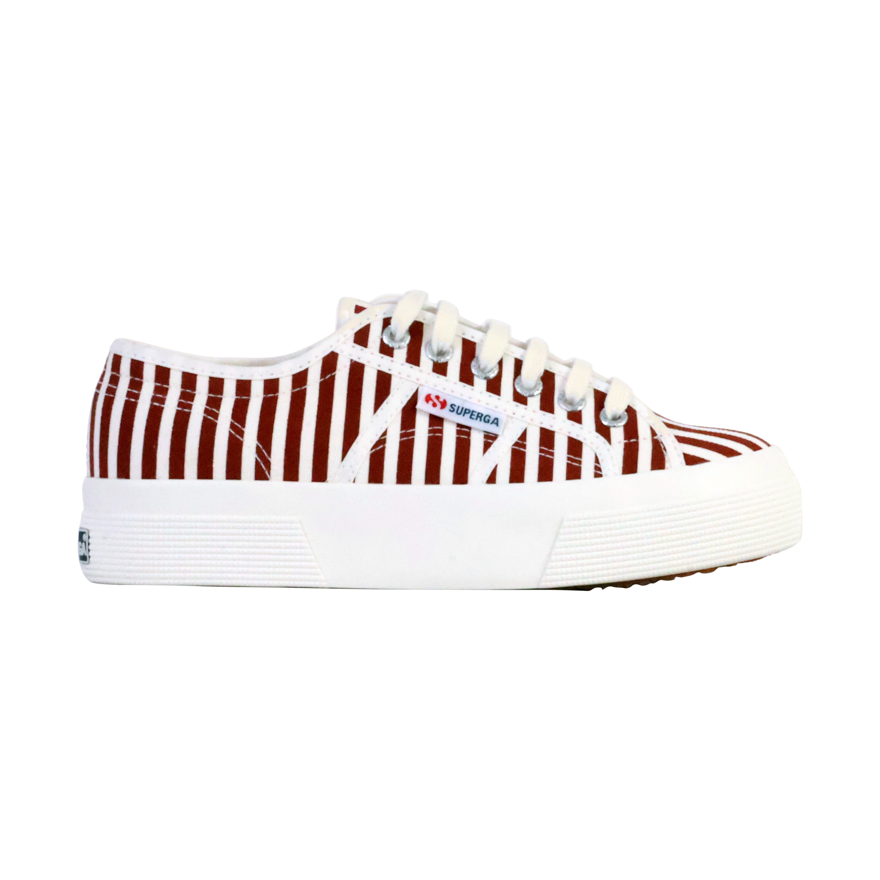 Superga Stripes Print Lace-Up Sneakers SUPERGA Red