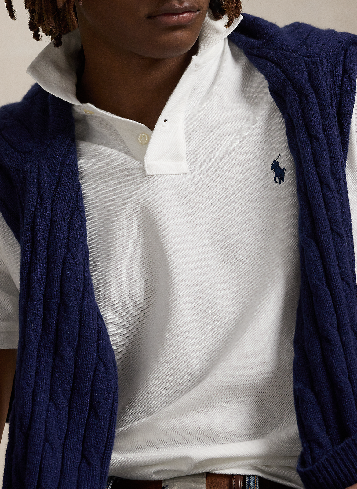 Polo custom slim-fit en coton POLO RALPH LAUREN Blanc