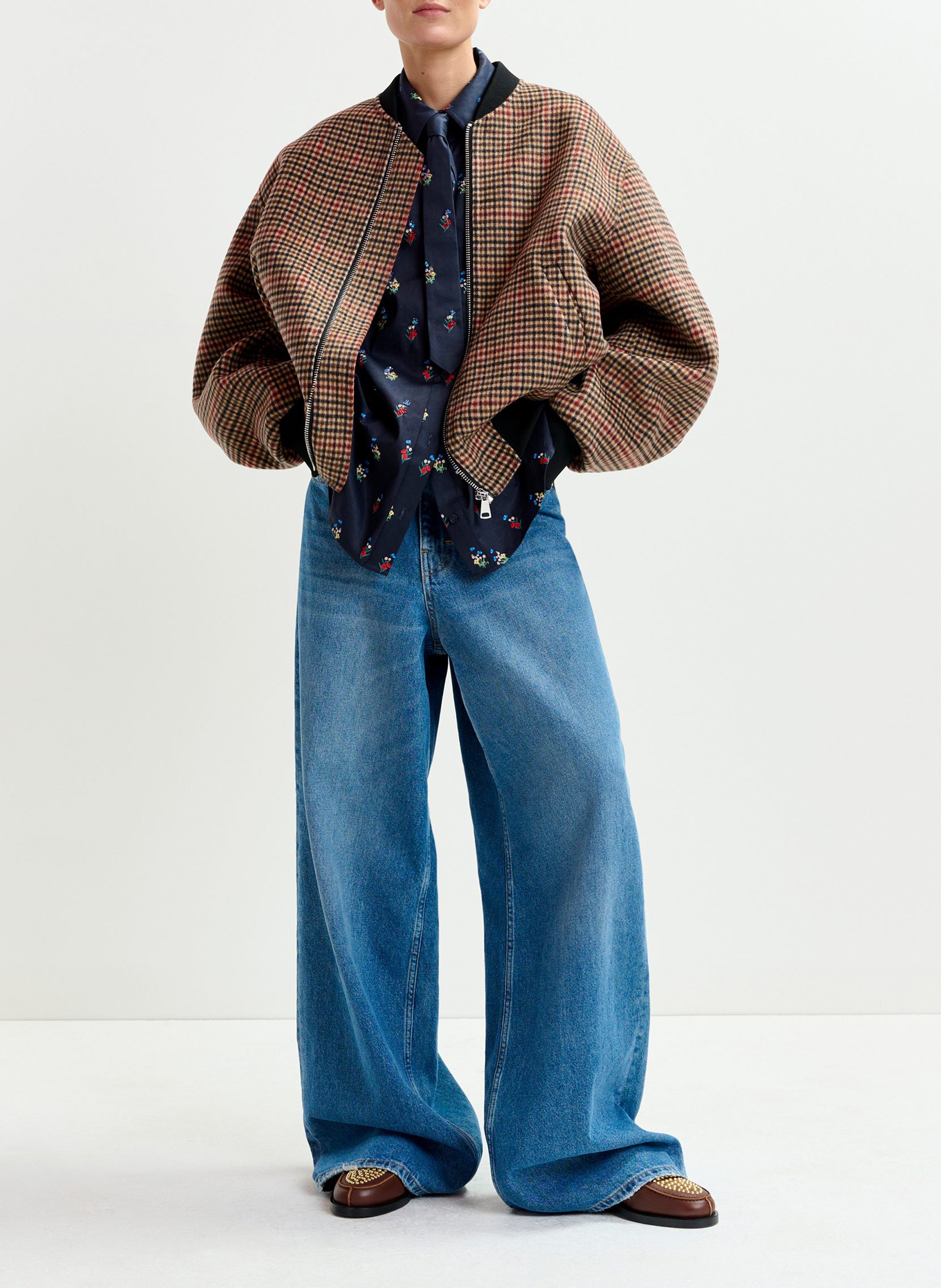 Blouson col teddy en laine ESSENTIEL ANTWERP Marron