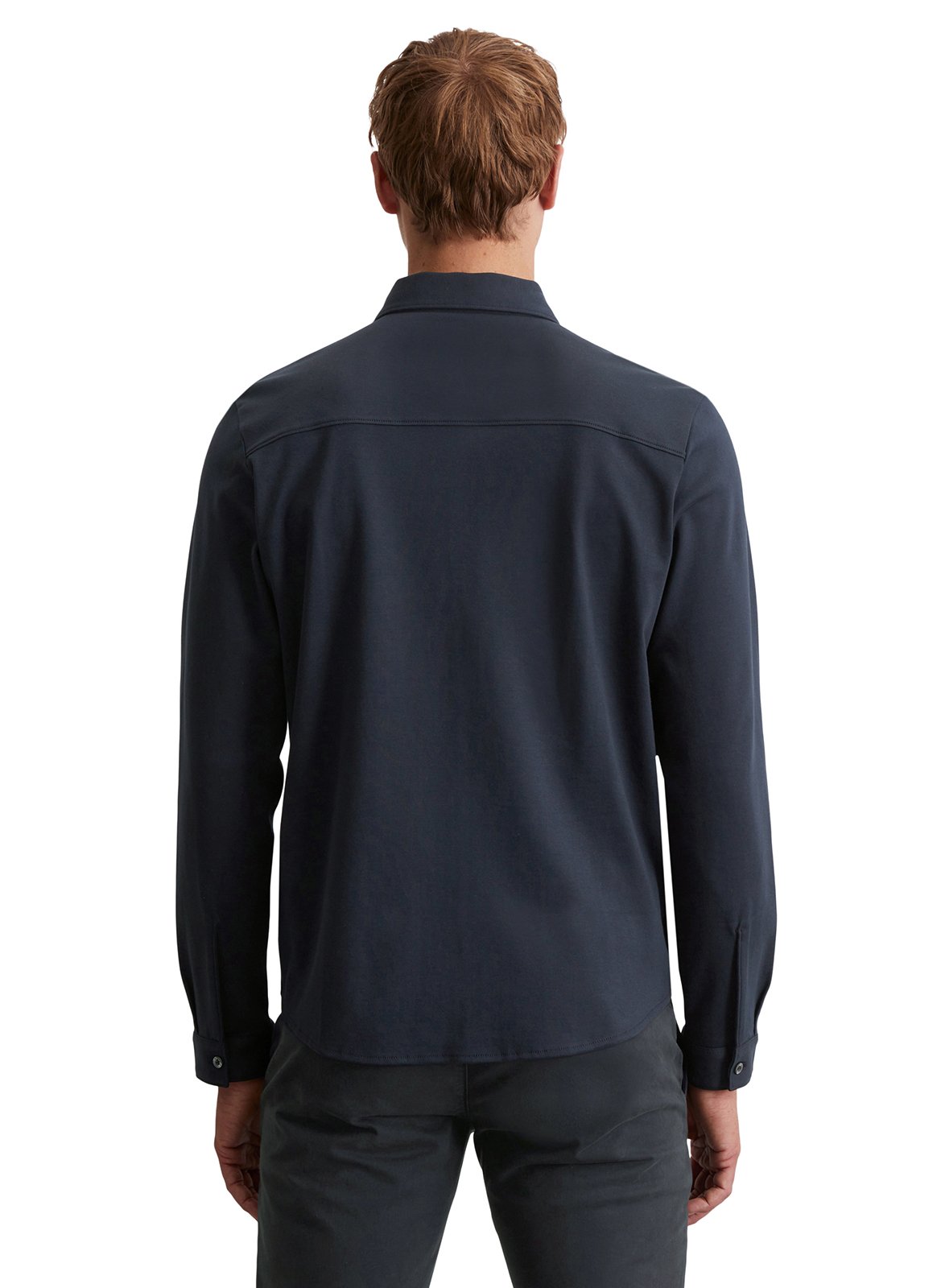 Chemise col classique manches contrastantes en coton MARC O'POLO Blue