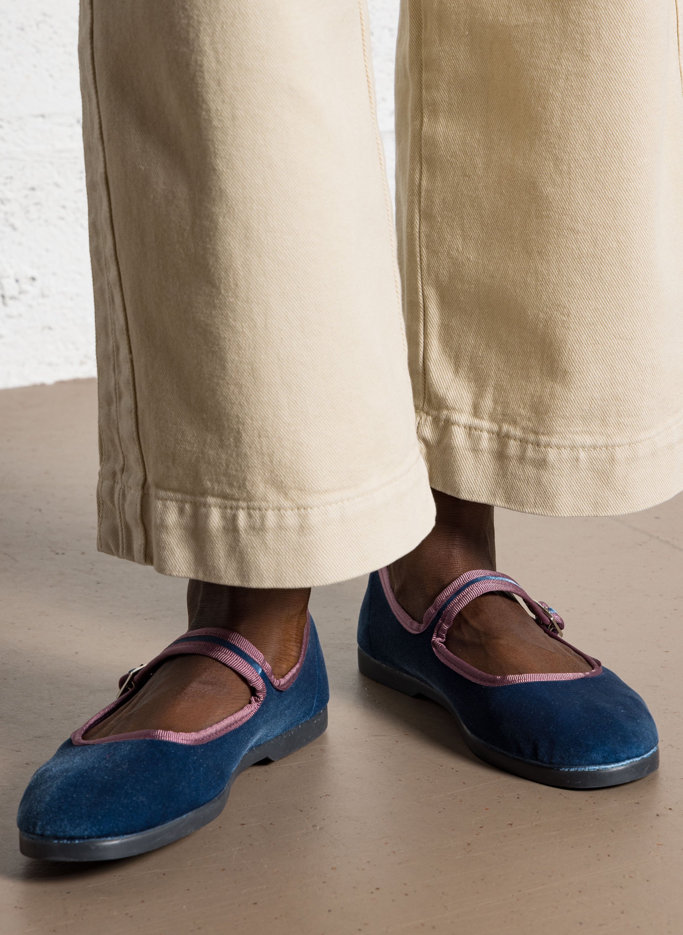 Velour ballet pumps VICTORIA Multicolored