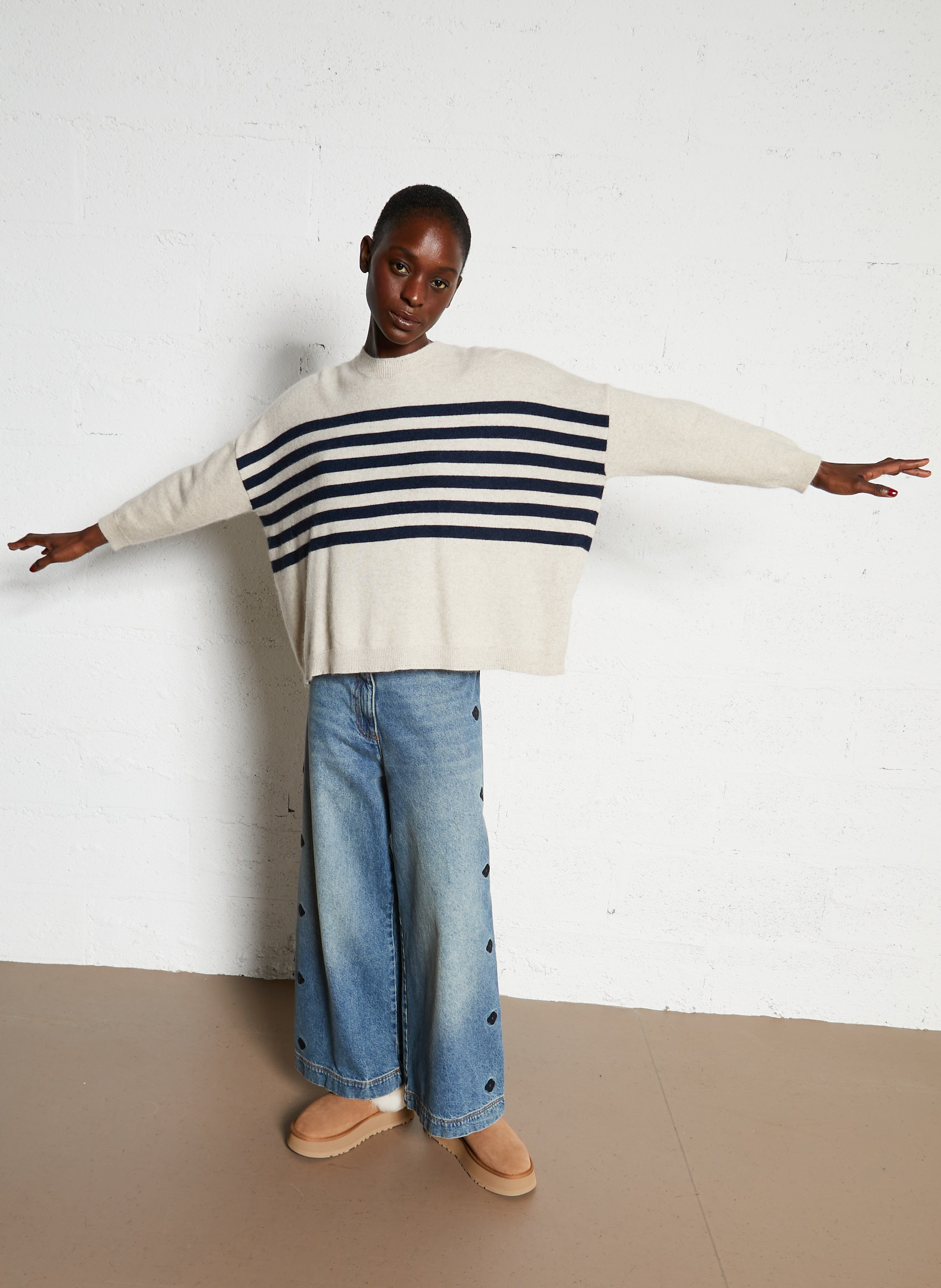 High-neck sweater BELLA JONES Beige