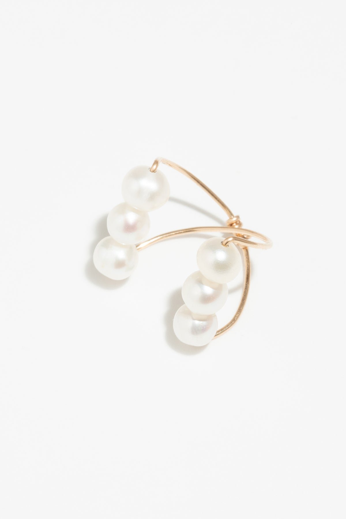 Large sand pearl ring YAY Golden