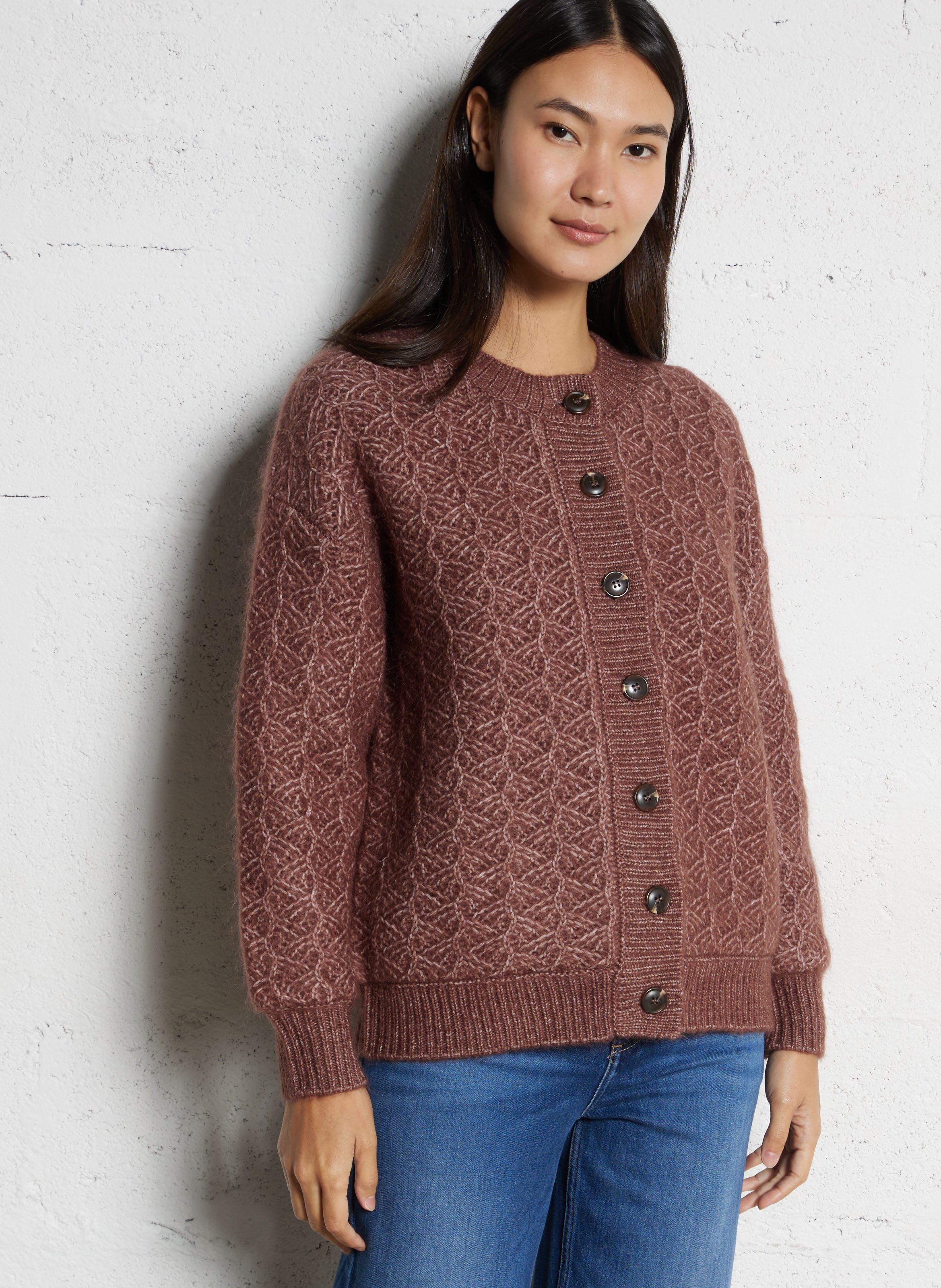 Rechte gebreide vest MAISON 123