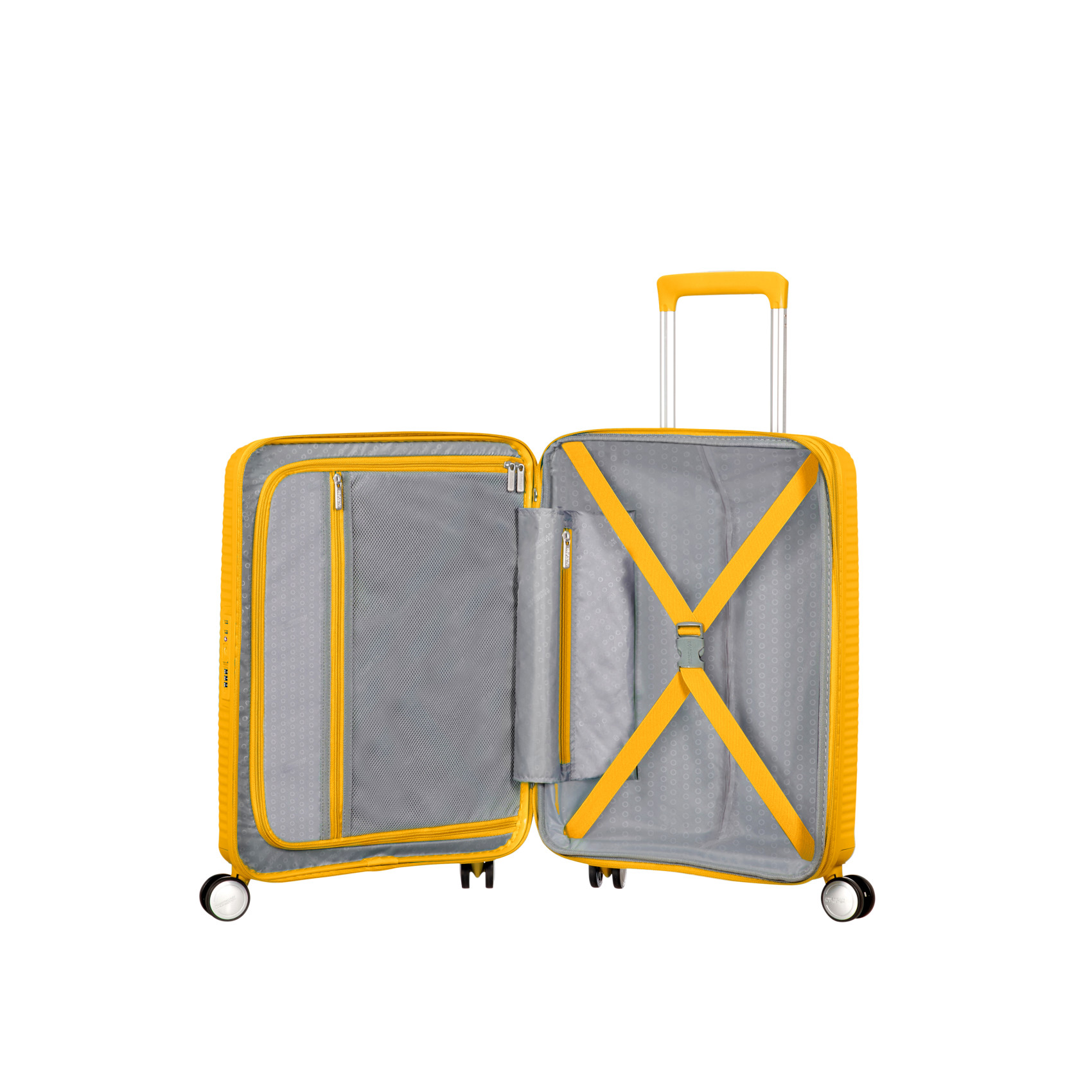Soundbox suitcase 4 wheels size s AMERICAN TOURISTER Yellow