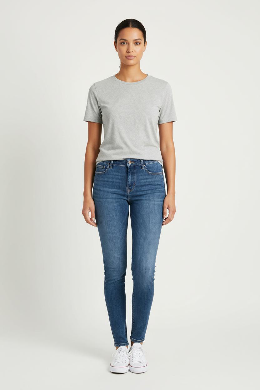 Cropped slim jeans with studs LEVI'S - Seconde main Blue