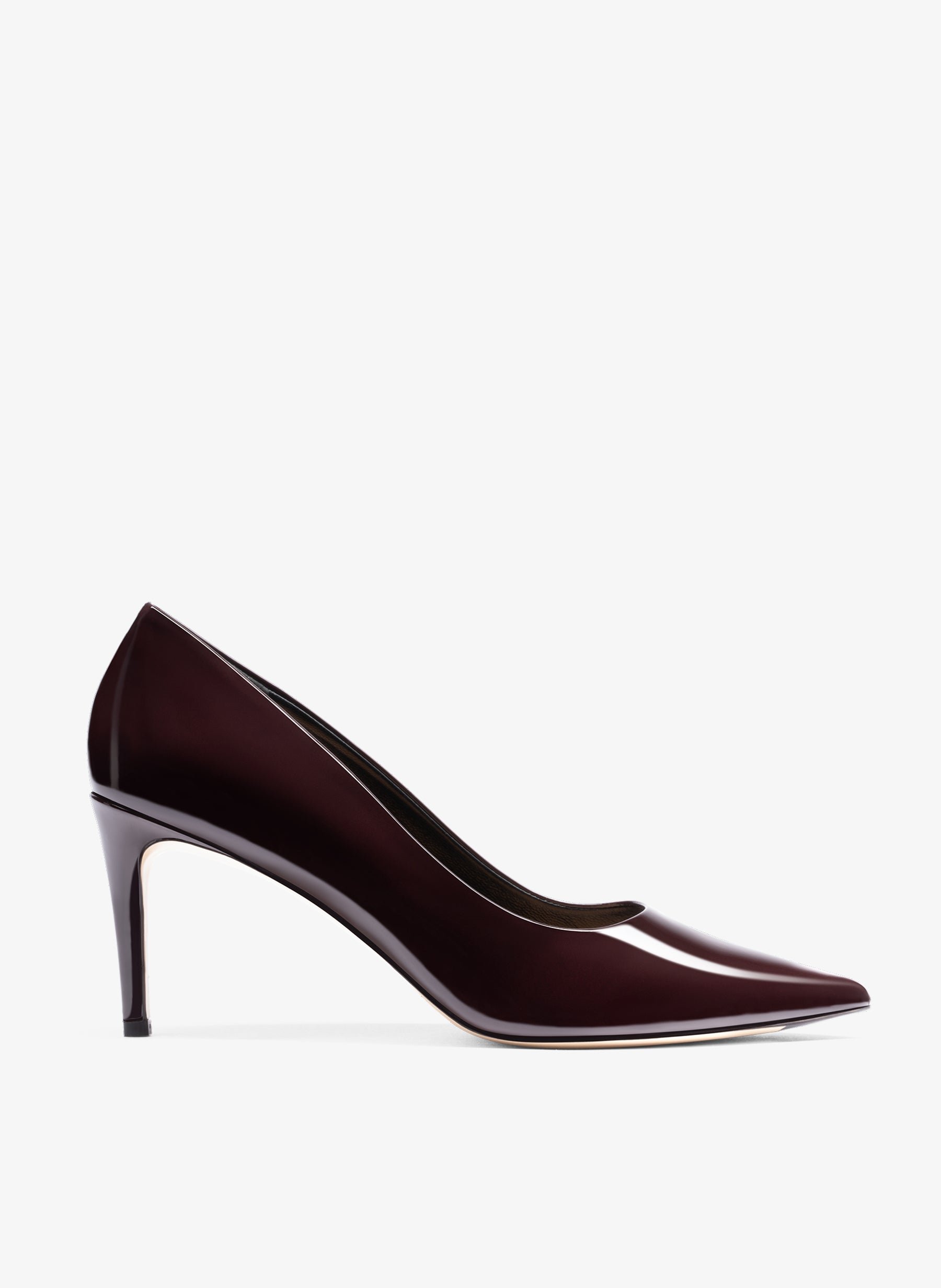 Burgundy patent leather pumps PARALLELE PARIS Red