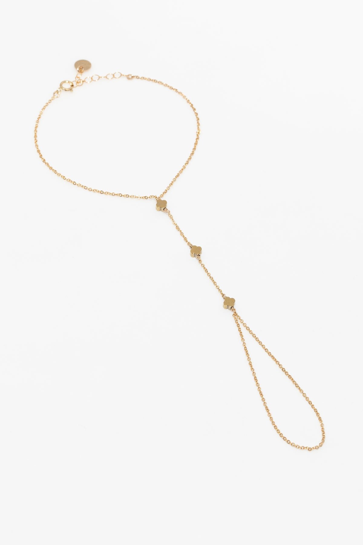 Amaya hand jewel - pyrite clover Golden