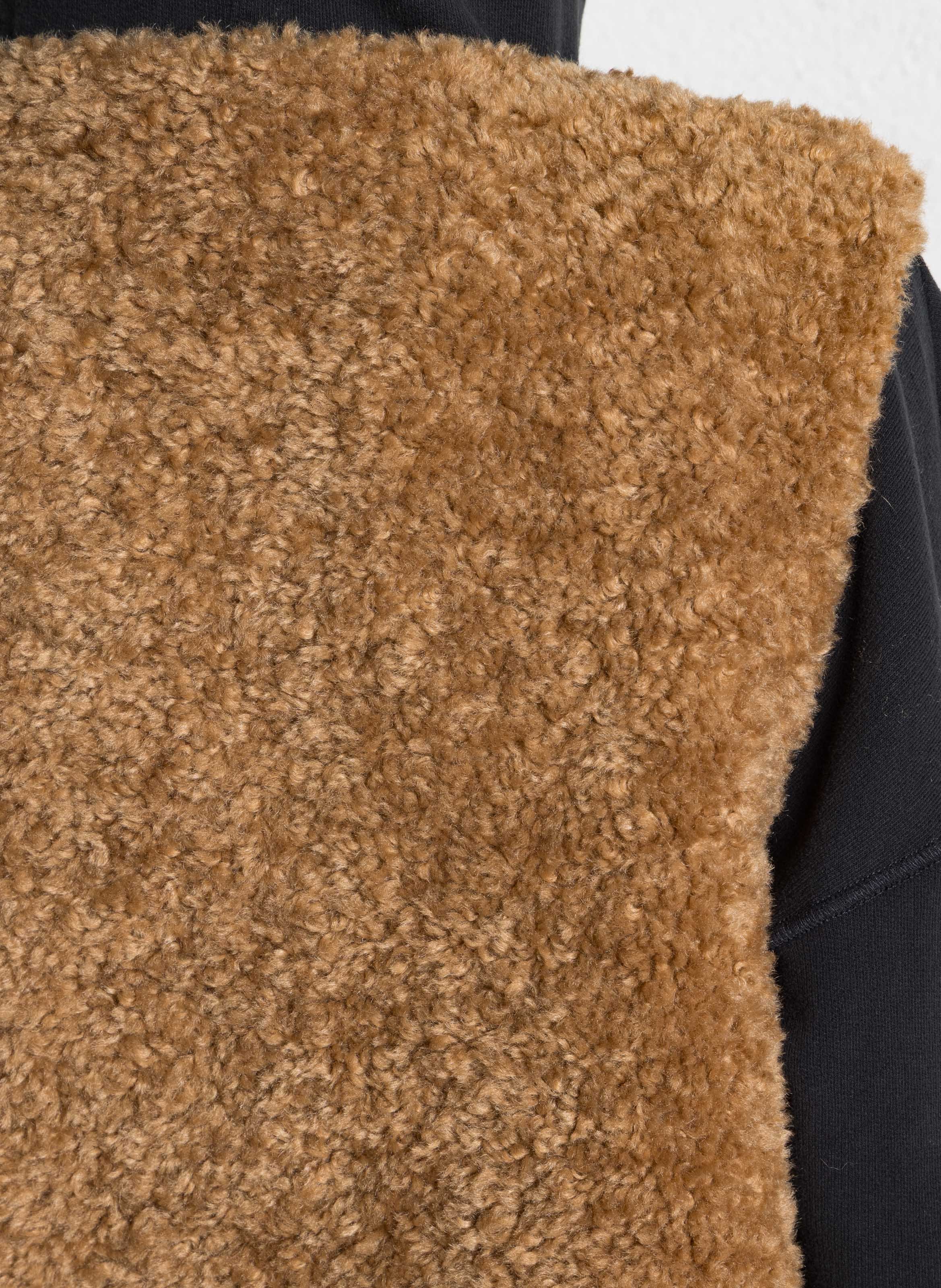 Jas van synthetische bont met ronde kraag MAISON 123 Beige