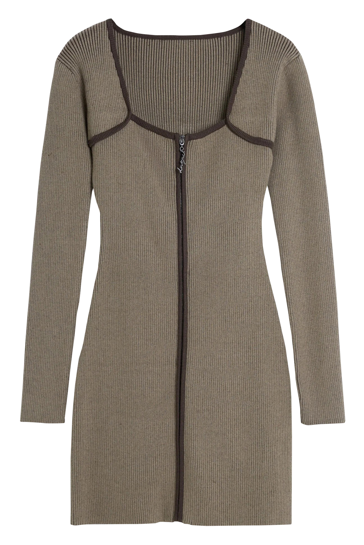 Kurzes Kleid mit Rundhalsausschnitt DESIGUAL Braun