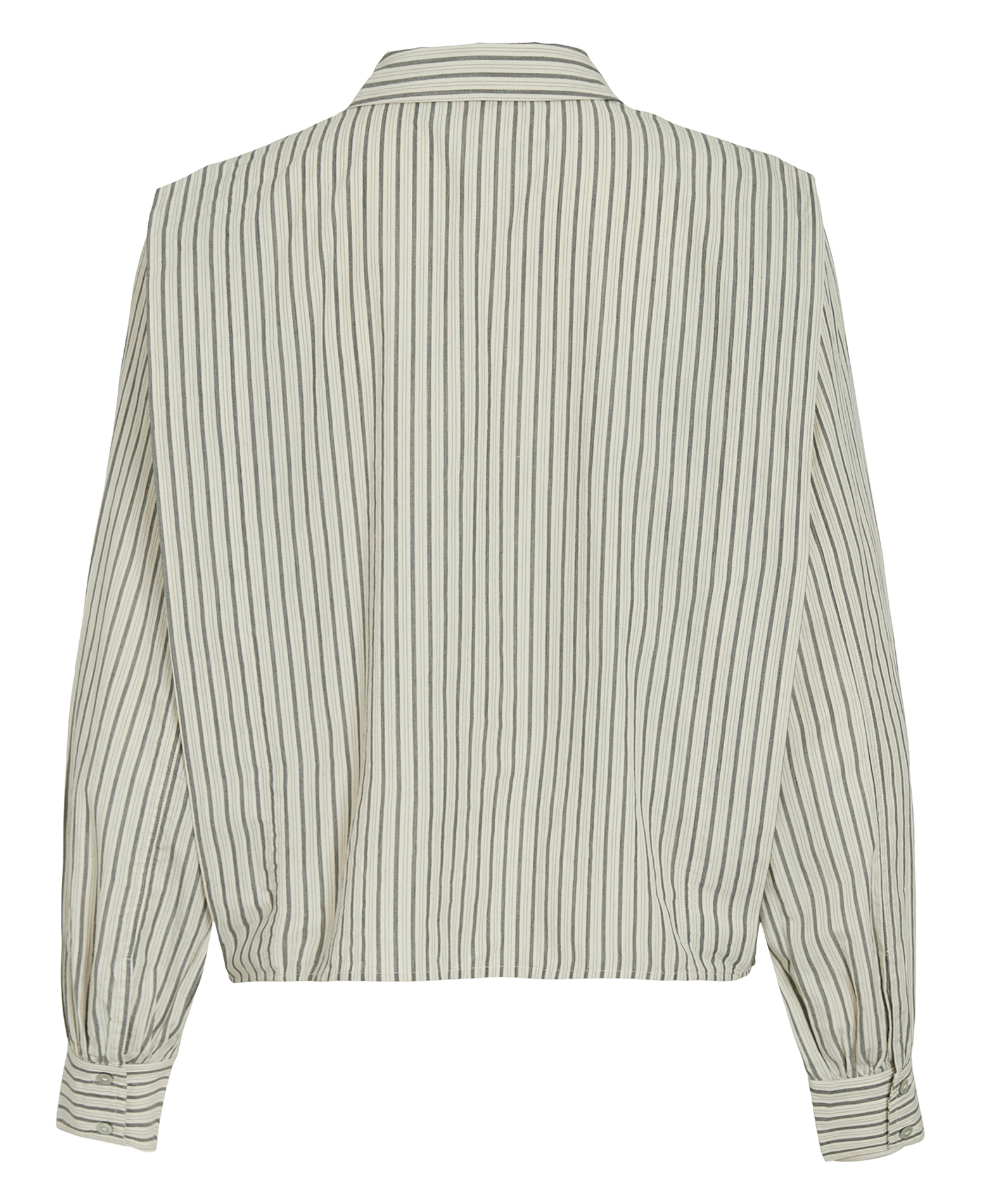 Oversized striped organic cotton shirt ROUGE EDIT Beige