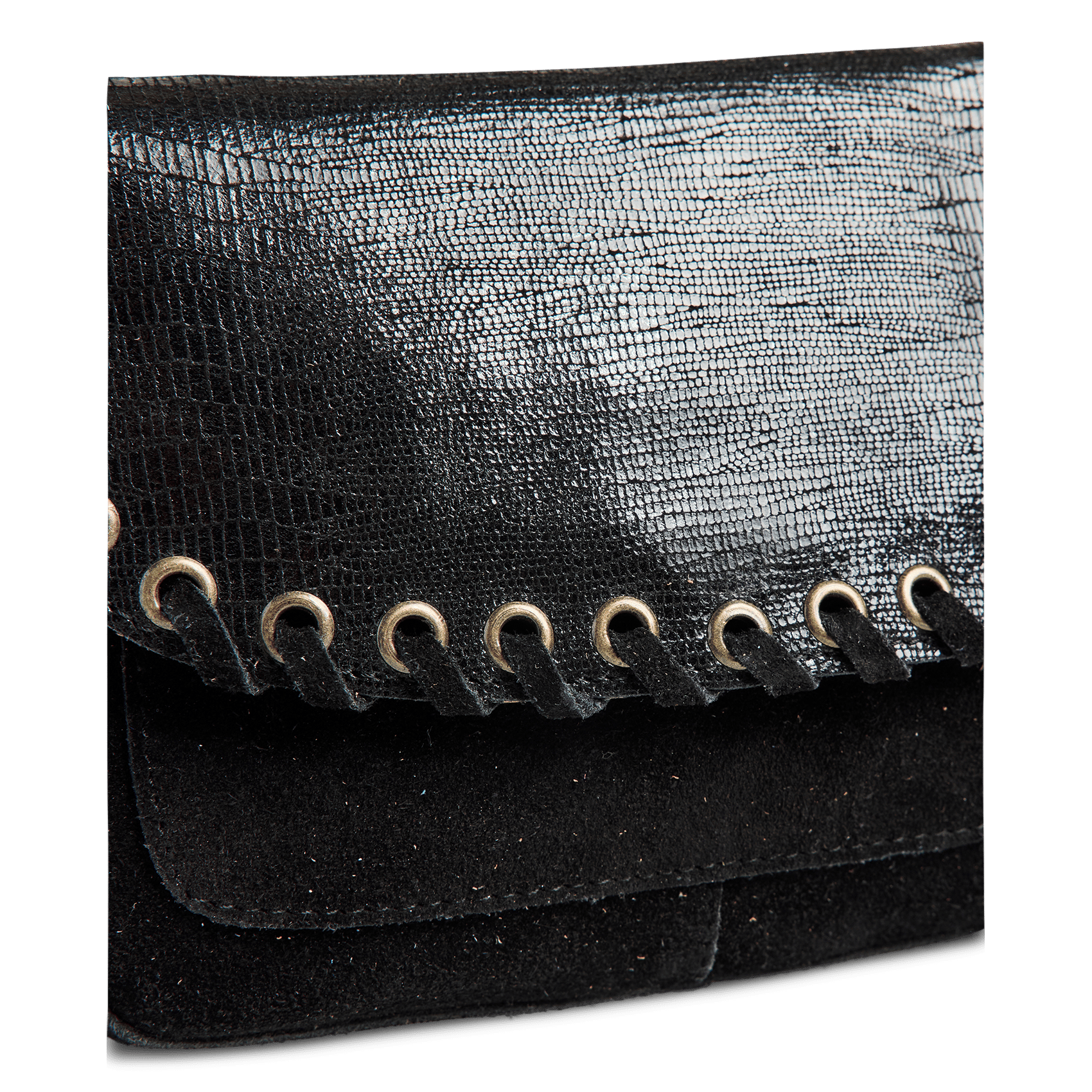 Sac bandoulière bi-matière PIECES Noir