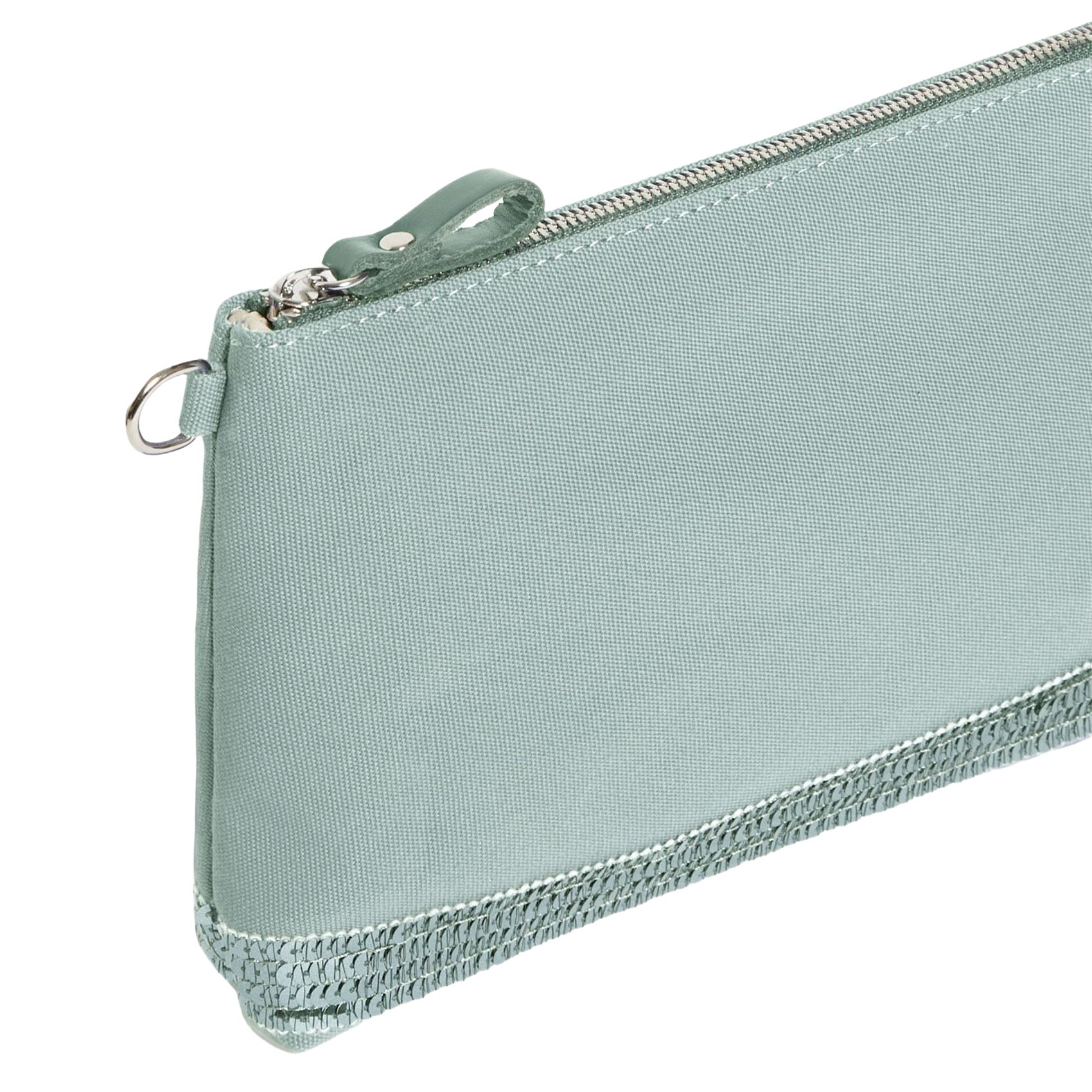 Pochette à sequins en coton Vert