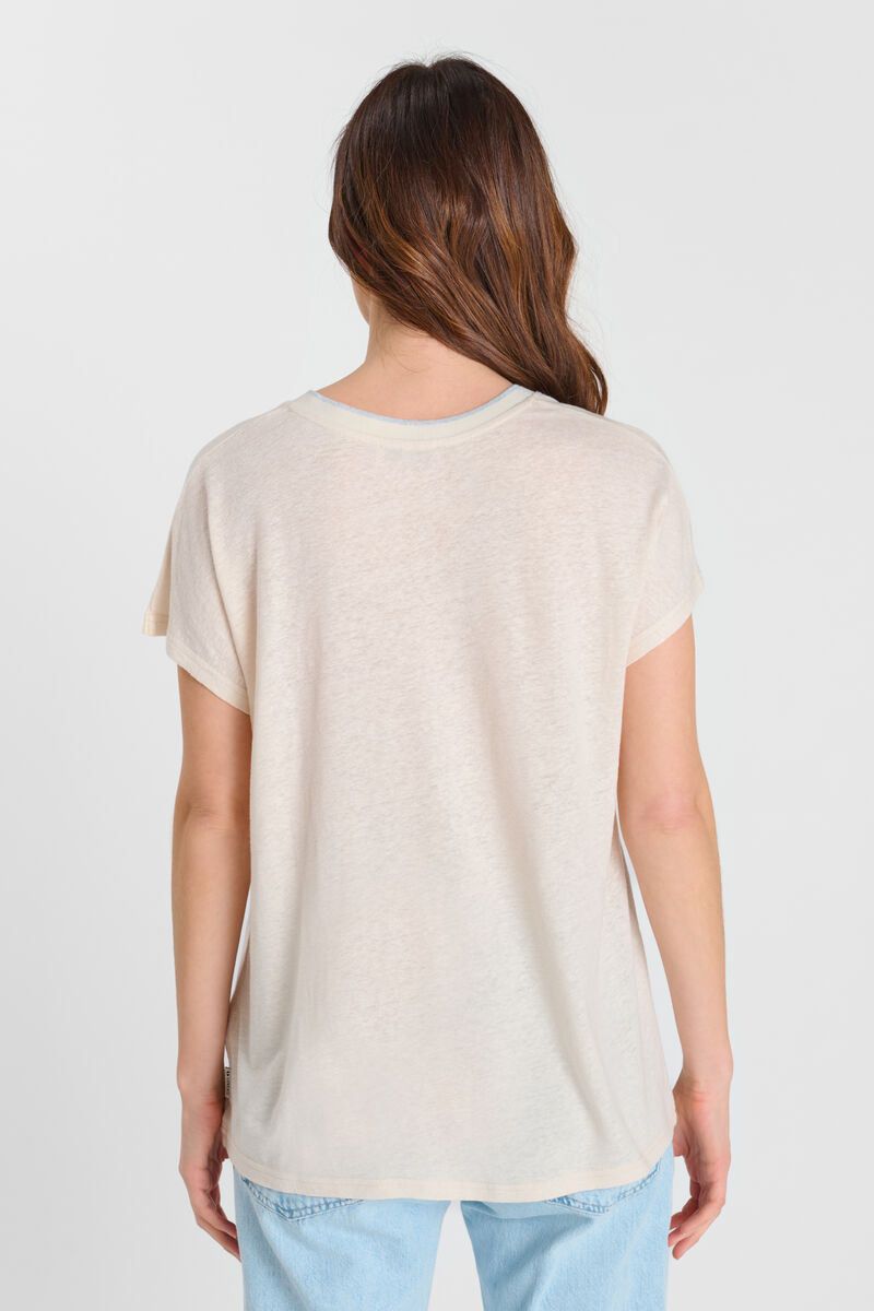 Tommy Badge T-shirt LE TEMPS DES CERISES Beige