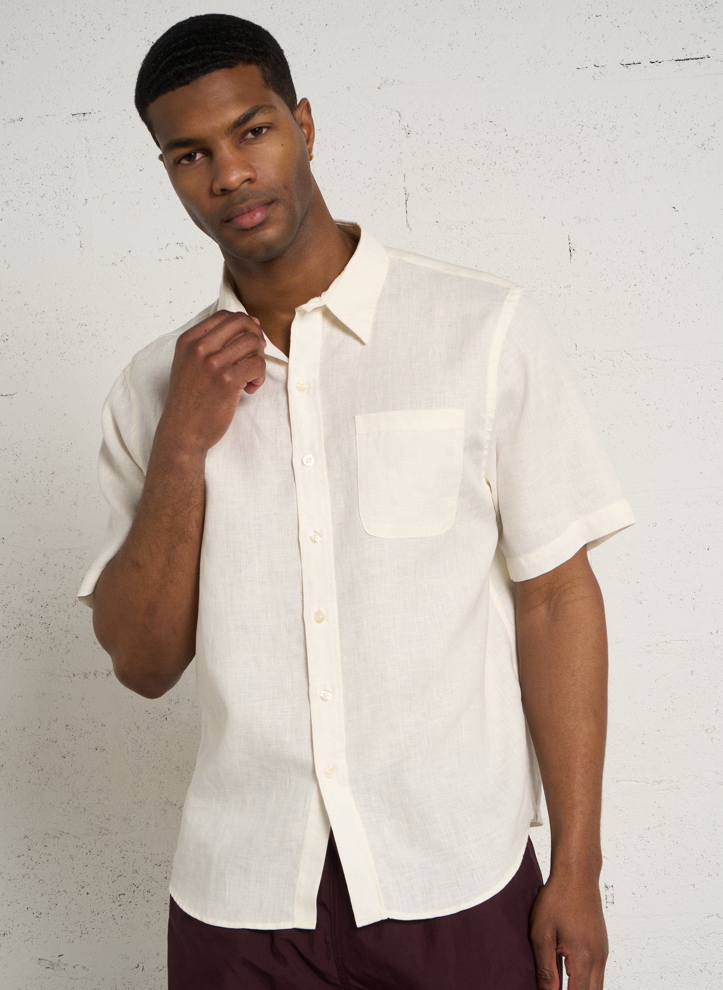 Leinenhemd mit klassischem Kragen, Regular Fit COLORFUL STANDARD