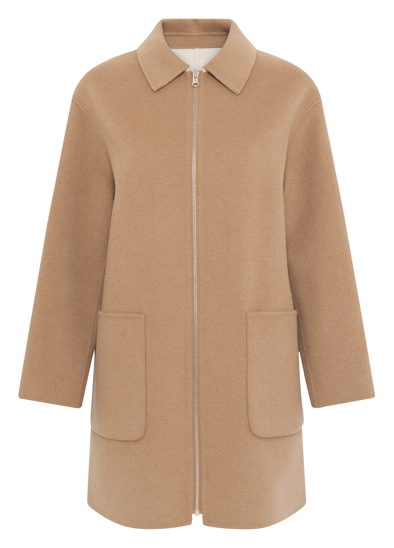 Manteau col classique réversible en laine GERARD DAREL Marron