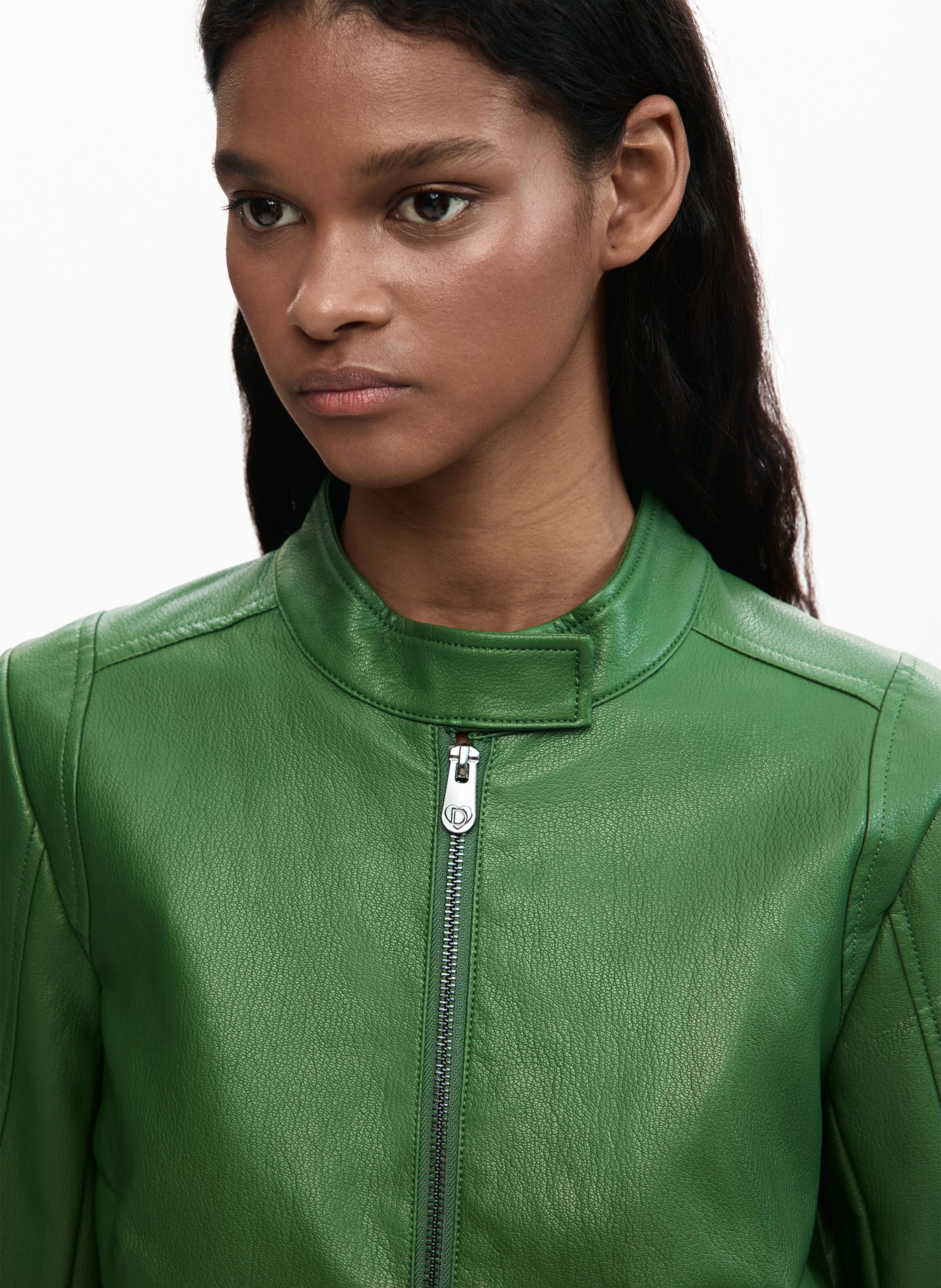 Veste effet cuir col rond DESIGUAL Vert