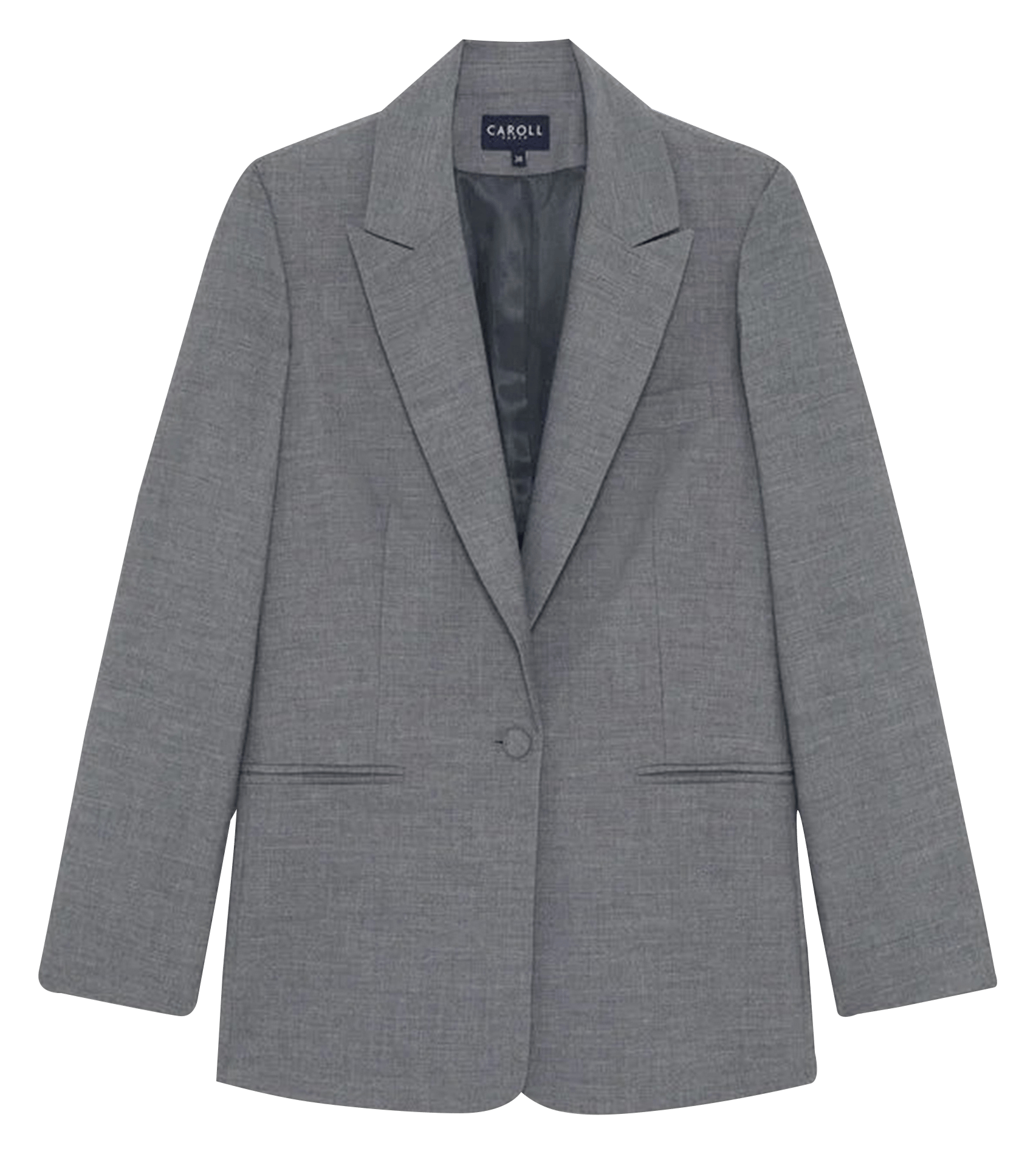 Veste tailleur droite CAROLL Gris