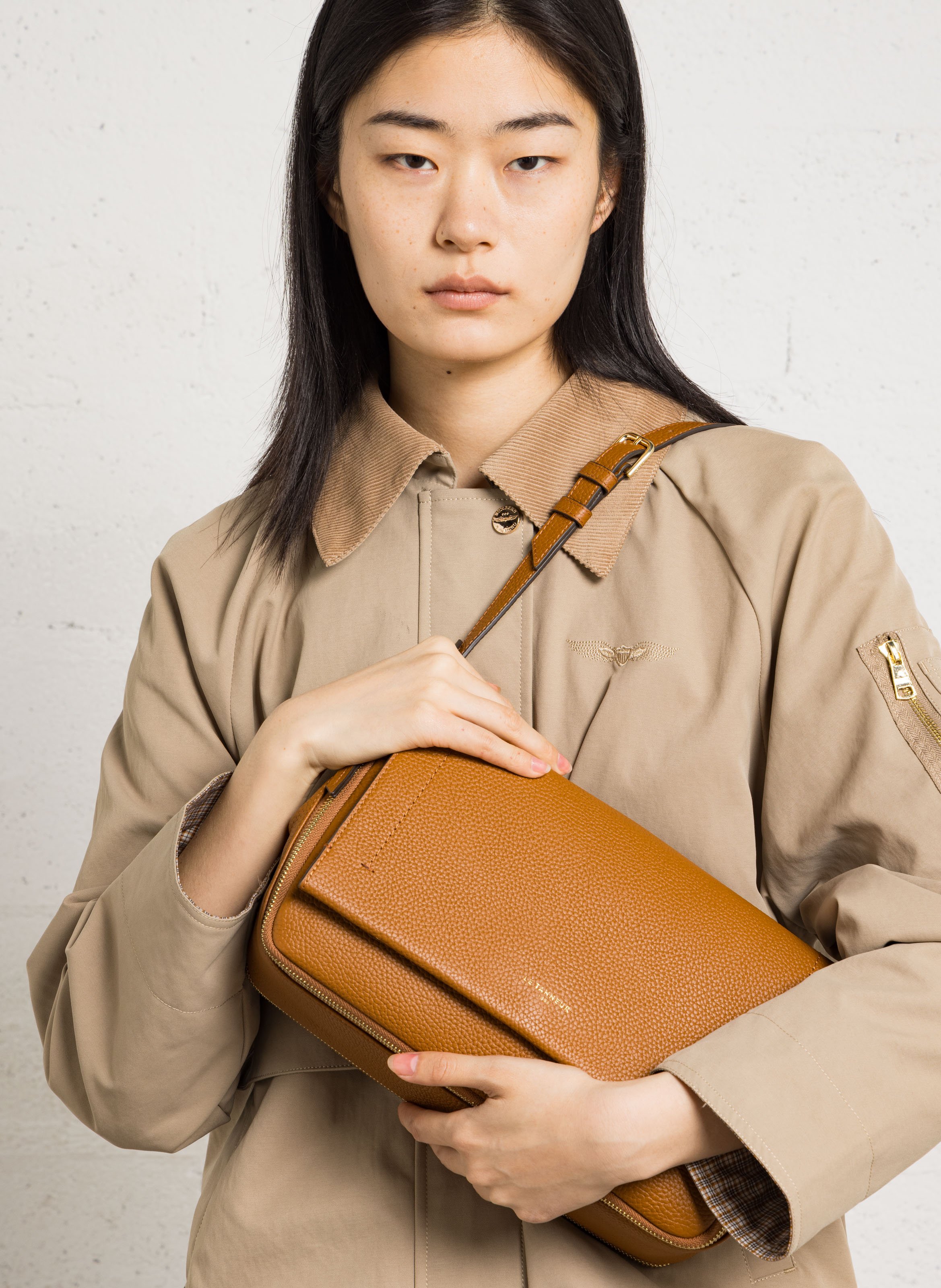 Aktentasche aus Nubukleder LE TANNEUR Braun