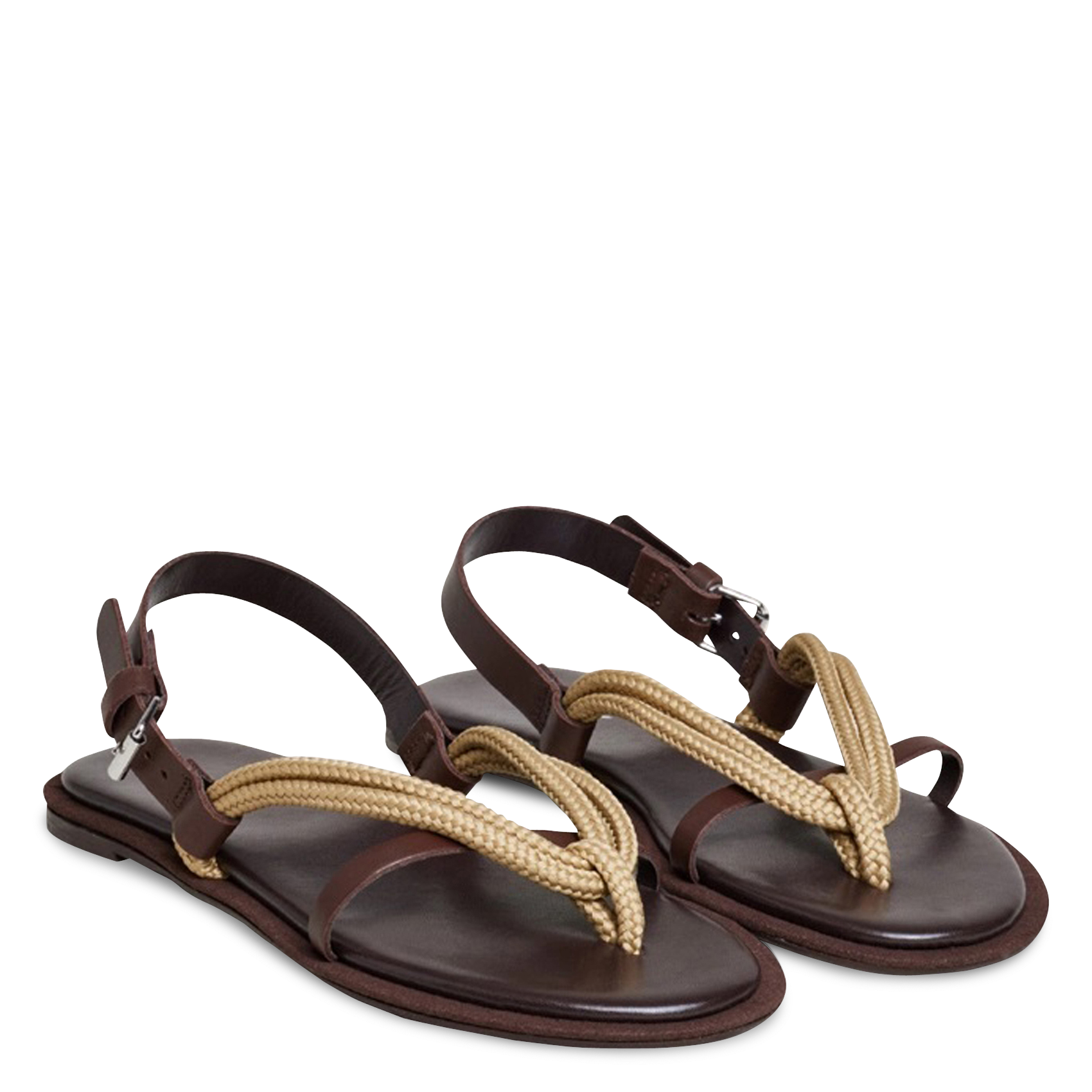 Leder-Pantoletten JONAK Braun