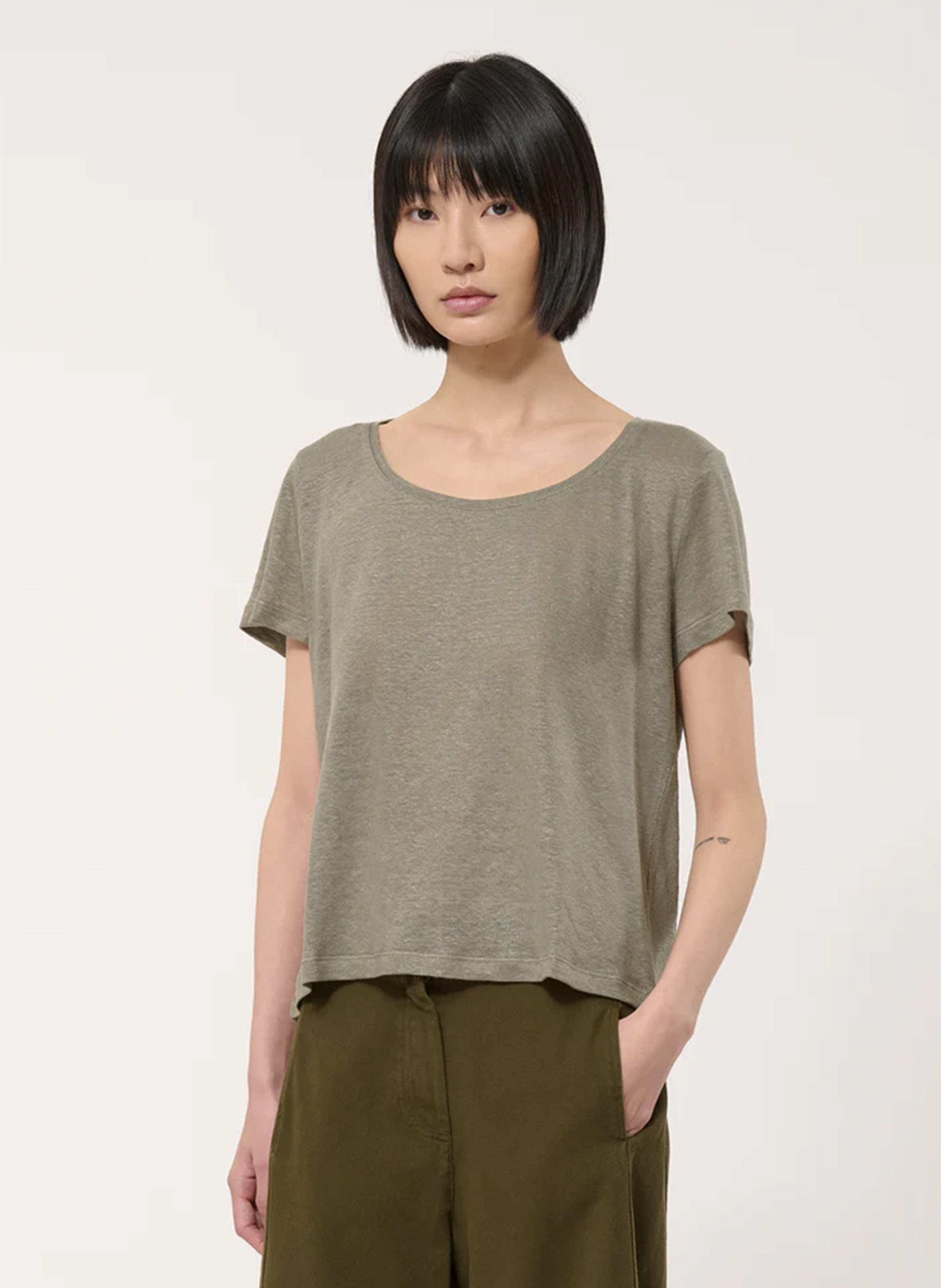 Loose straight linen tee-shirt HUMILITY