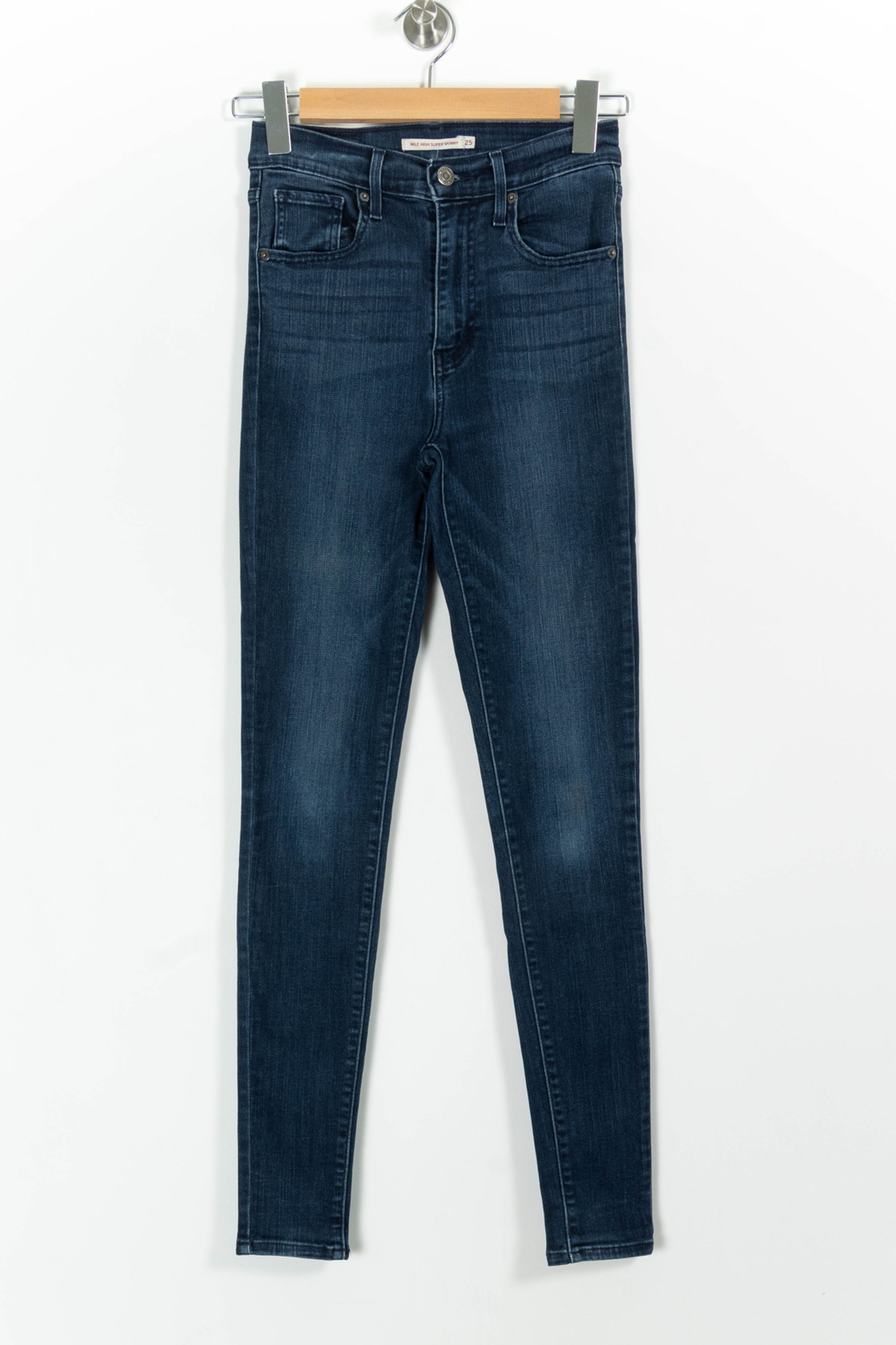 Cropped slim jeans with studs LEVI'S - Seconde main Blue