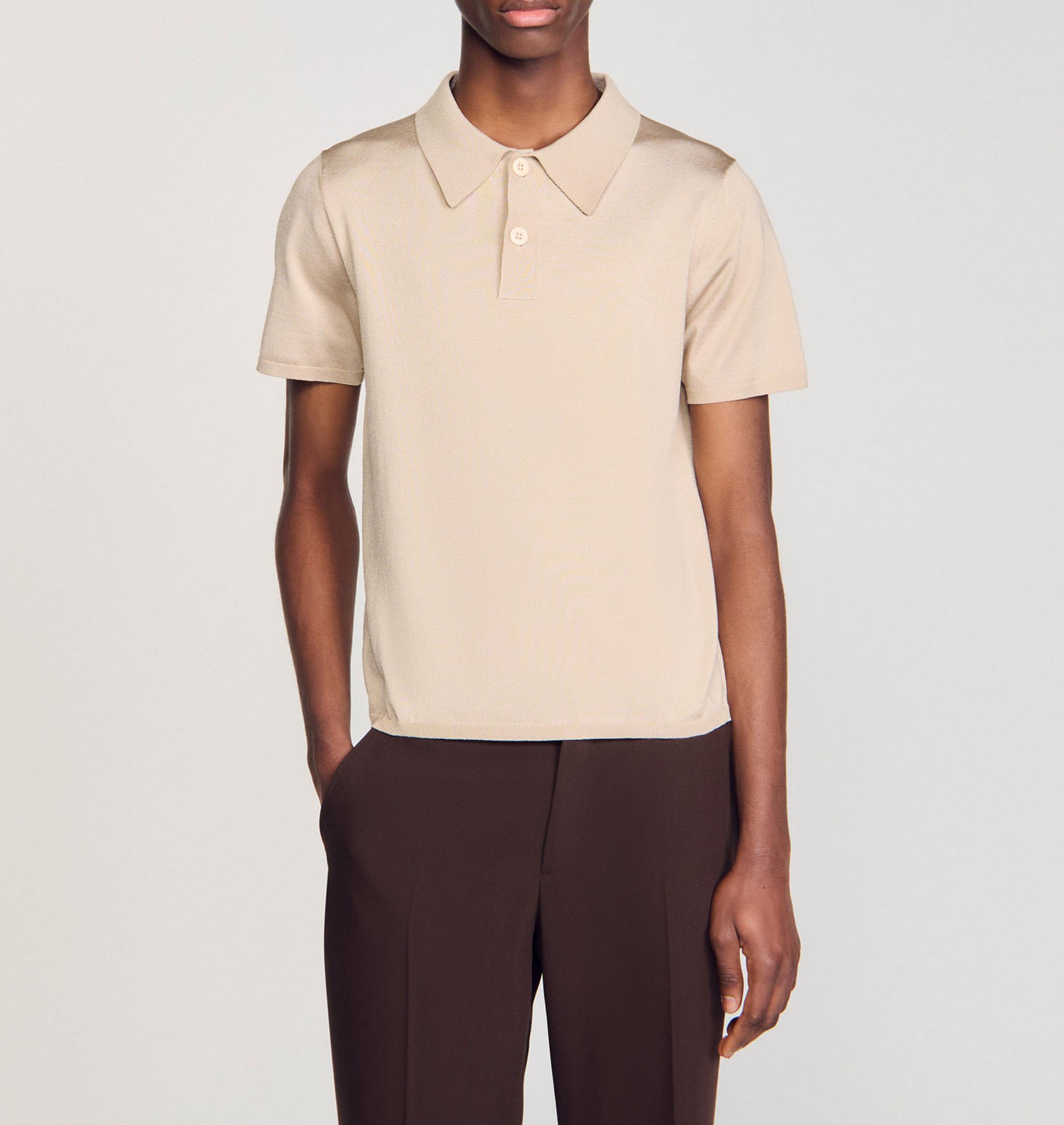 Polo regular fit  SANDRO Blanc