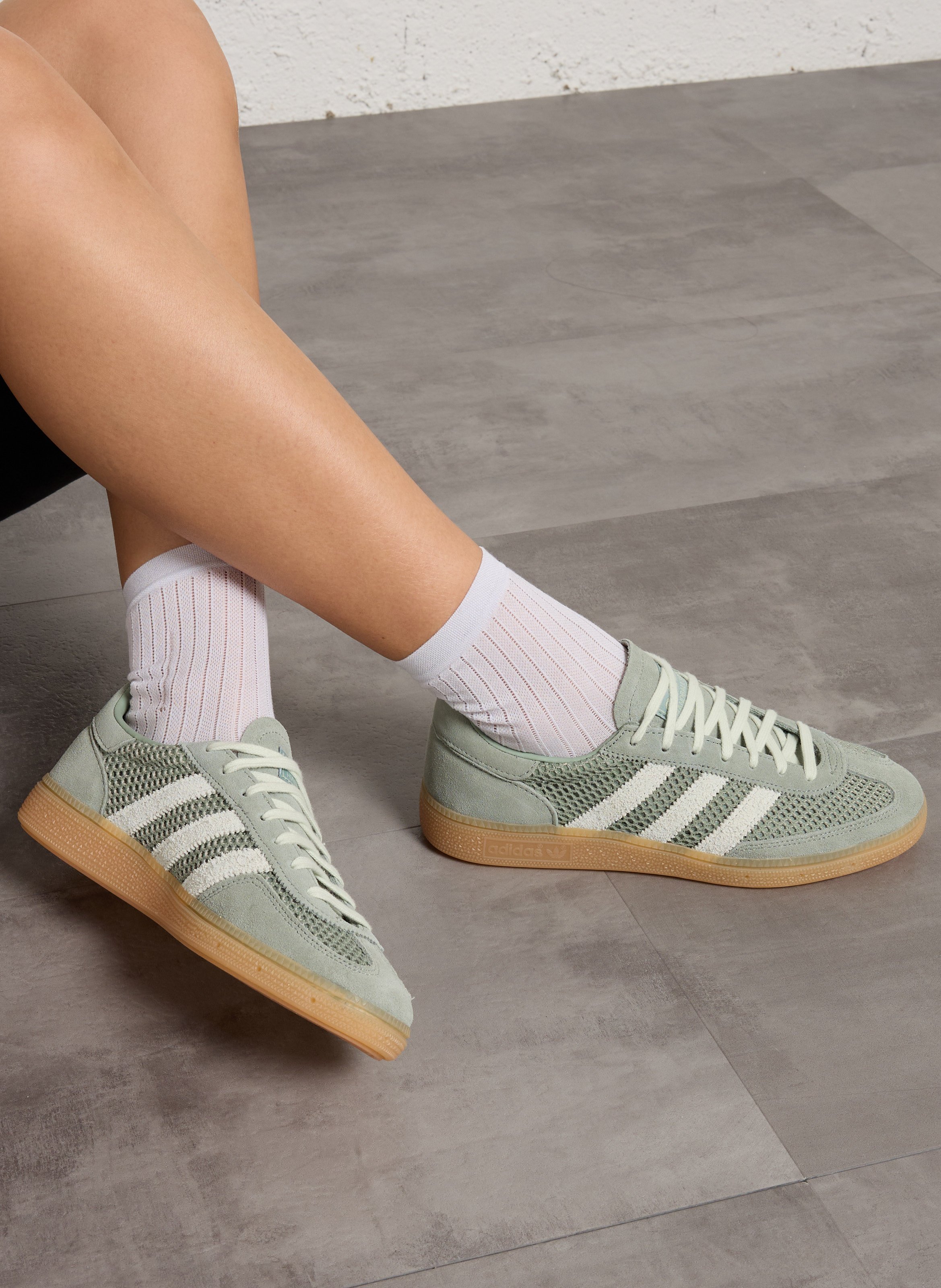 Baskets basses en cuir ADIDAS Vert