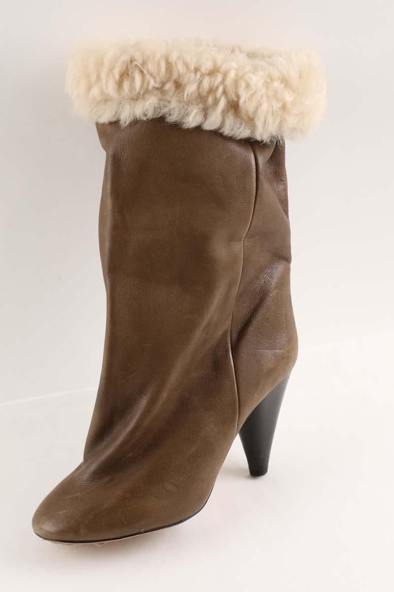 Lined boots ISABEL MARANT - Seconde Main Brown