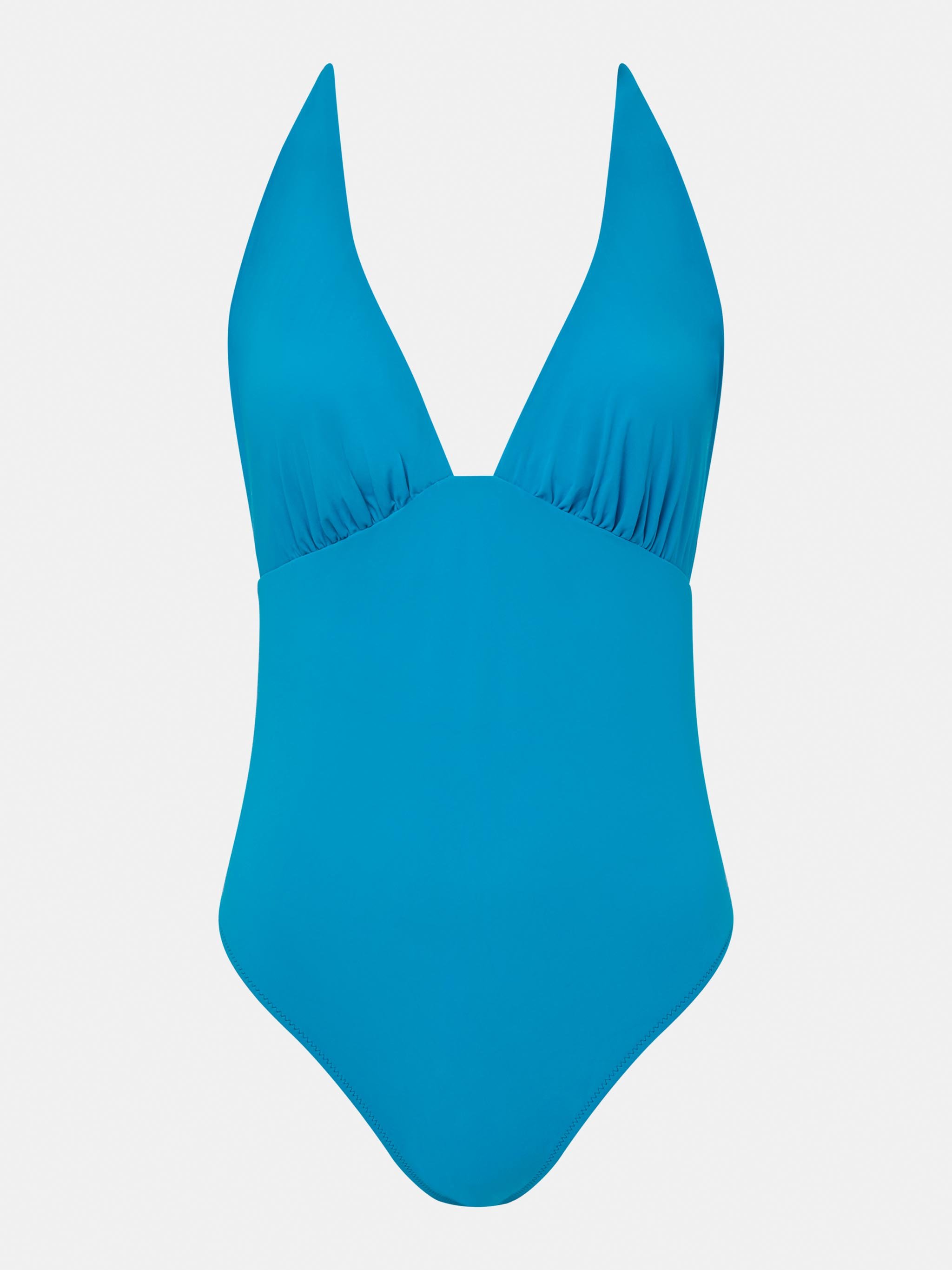 Plunging one-piece swimsuit without underwire CHANTELLE PULP Blue