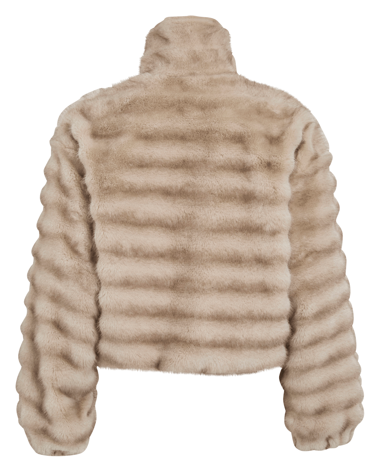 Oversized faux fur-effect jacket VILA Beige