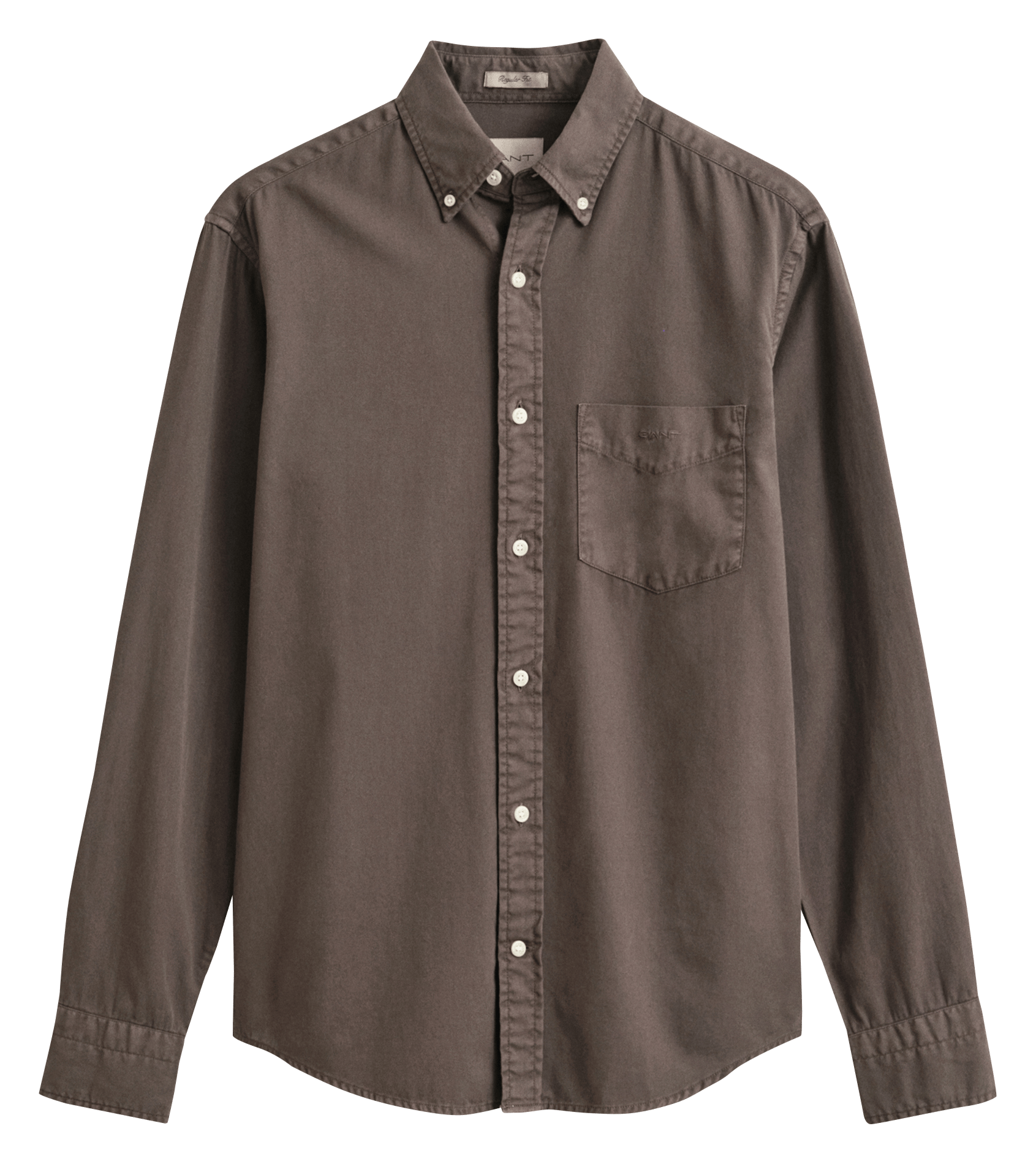 Baumwollhemd mit Button-down-Kragen GANT Braun