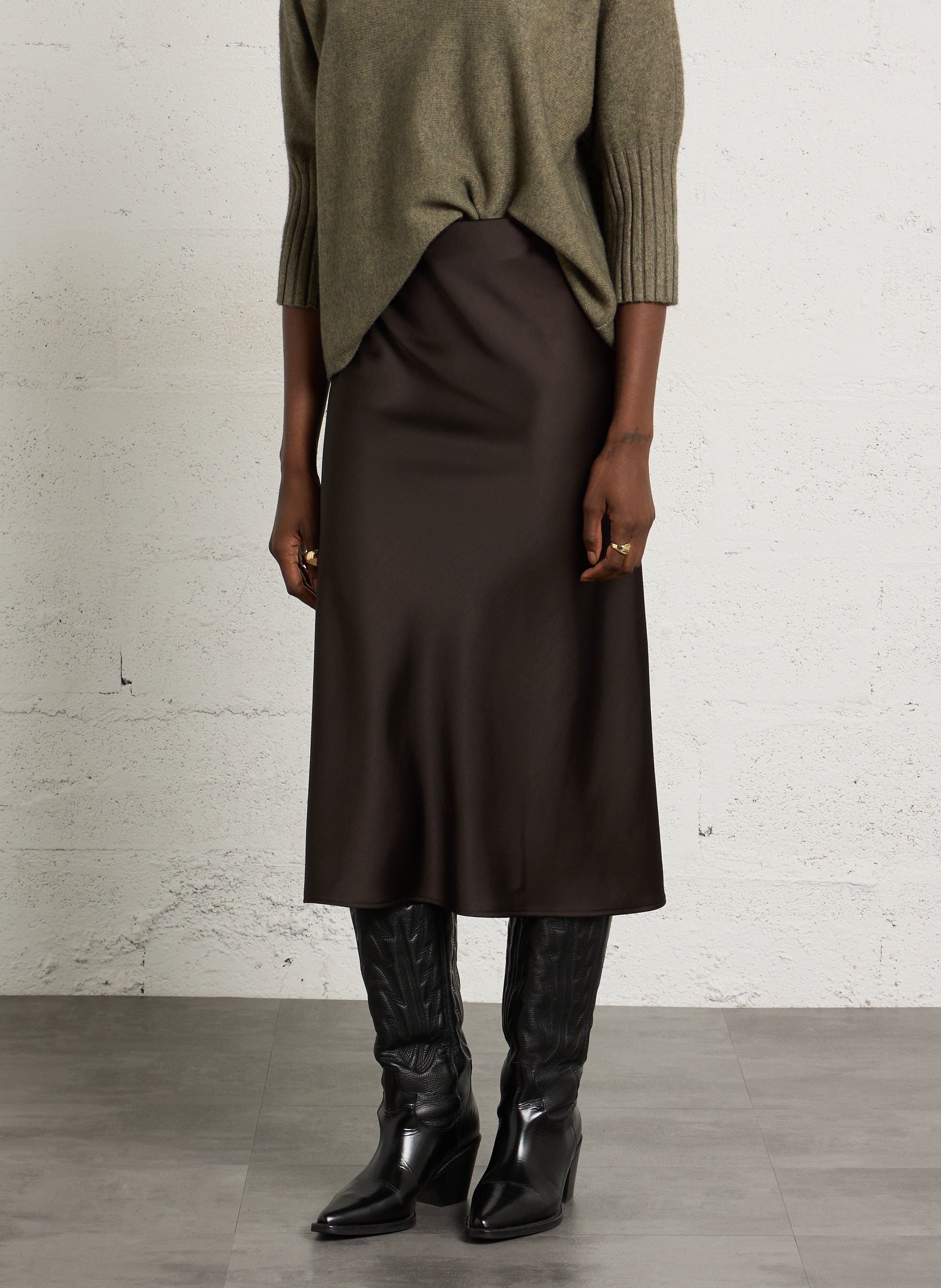Jupe midi fluide IMPERIAL
