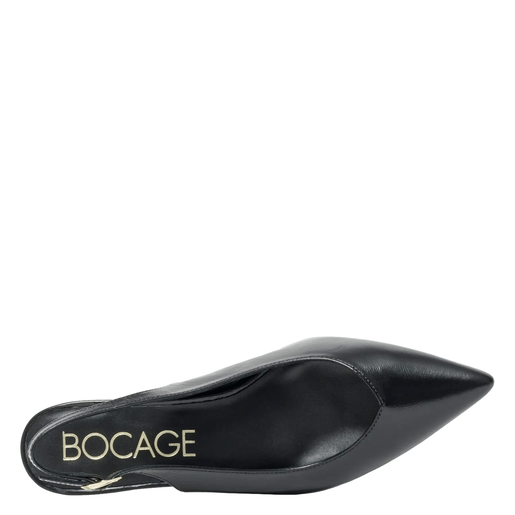 Slingback-Pumps aus Leder | Schwarz BOCAGE Damen
