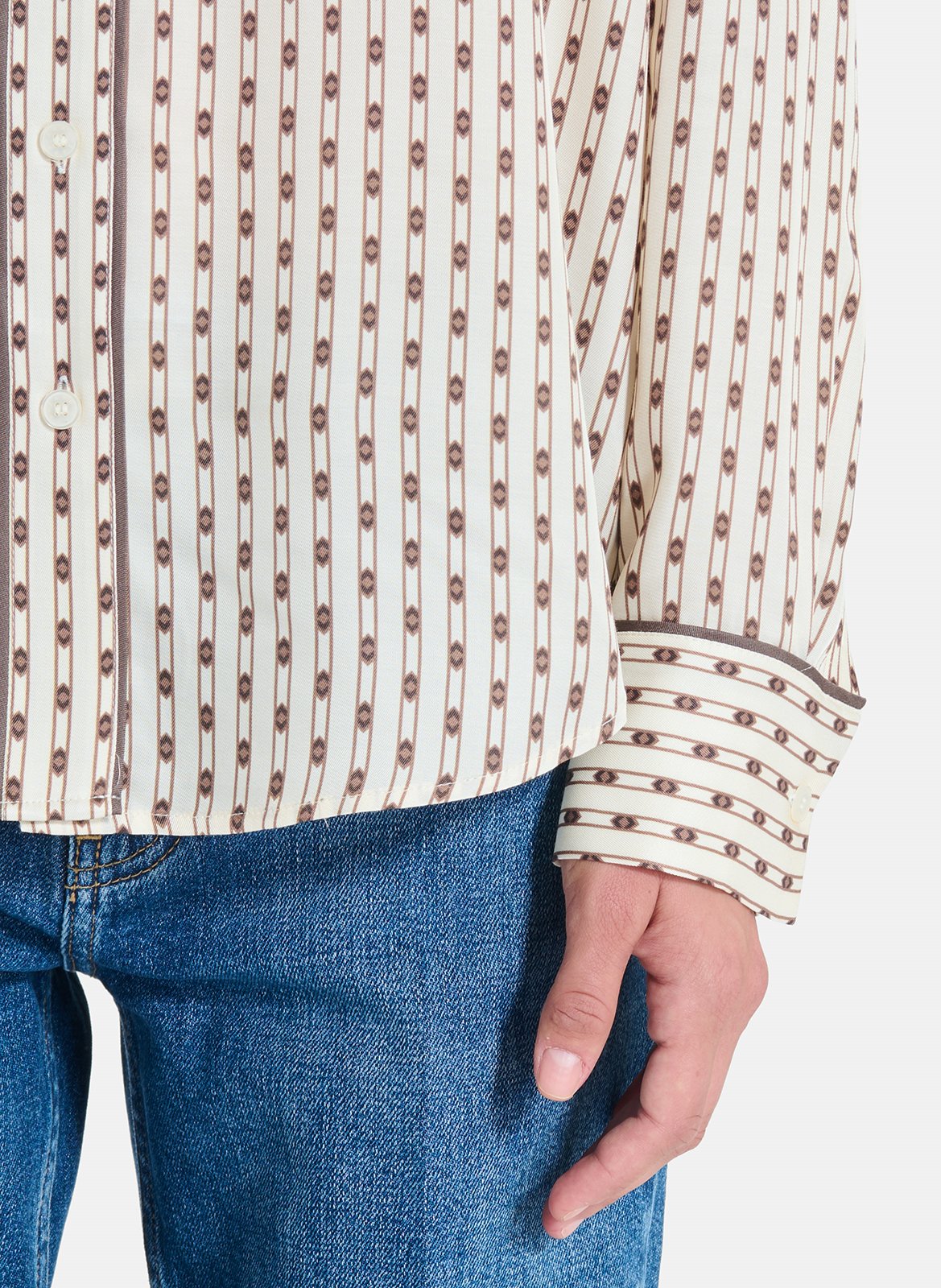 Rechte en vloeiende blouse met print ZAPA Blauw
