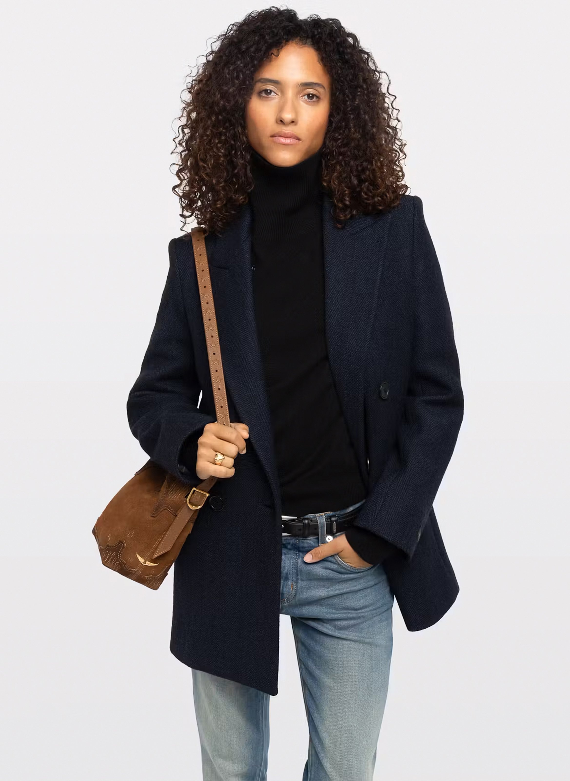 Veste tailleur droite en laine mélangée ZADIG&VOLTAIRE Blue