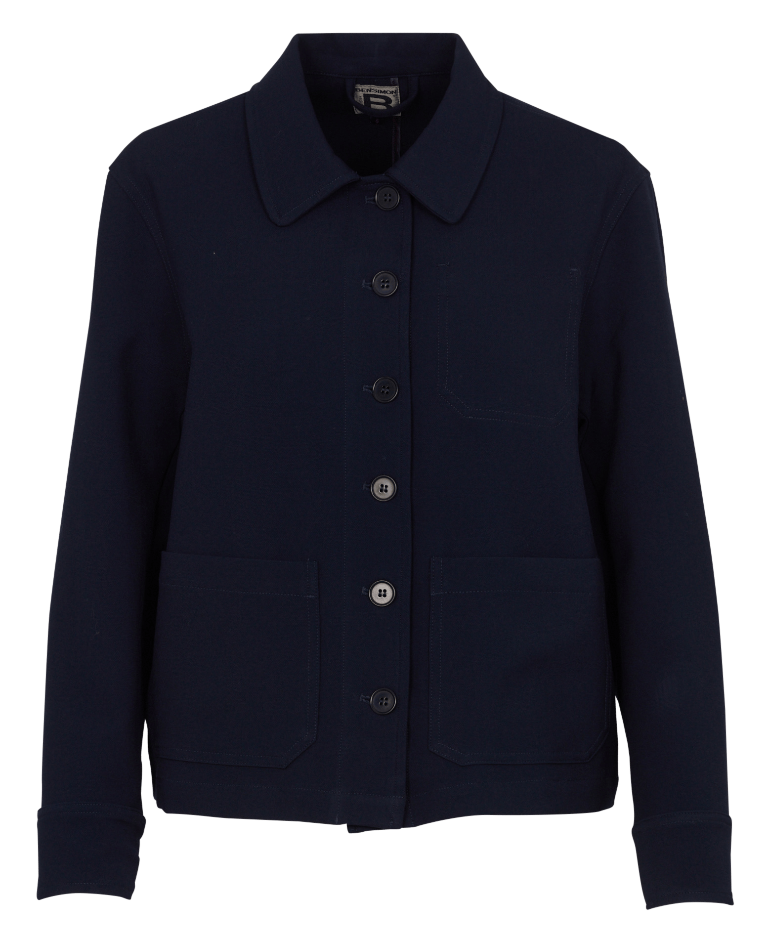 Recht jasje met klassieke kraag BENSIMON Blauw