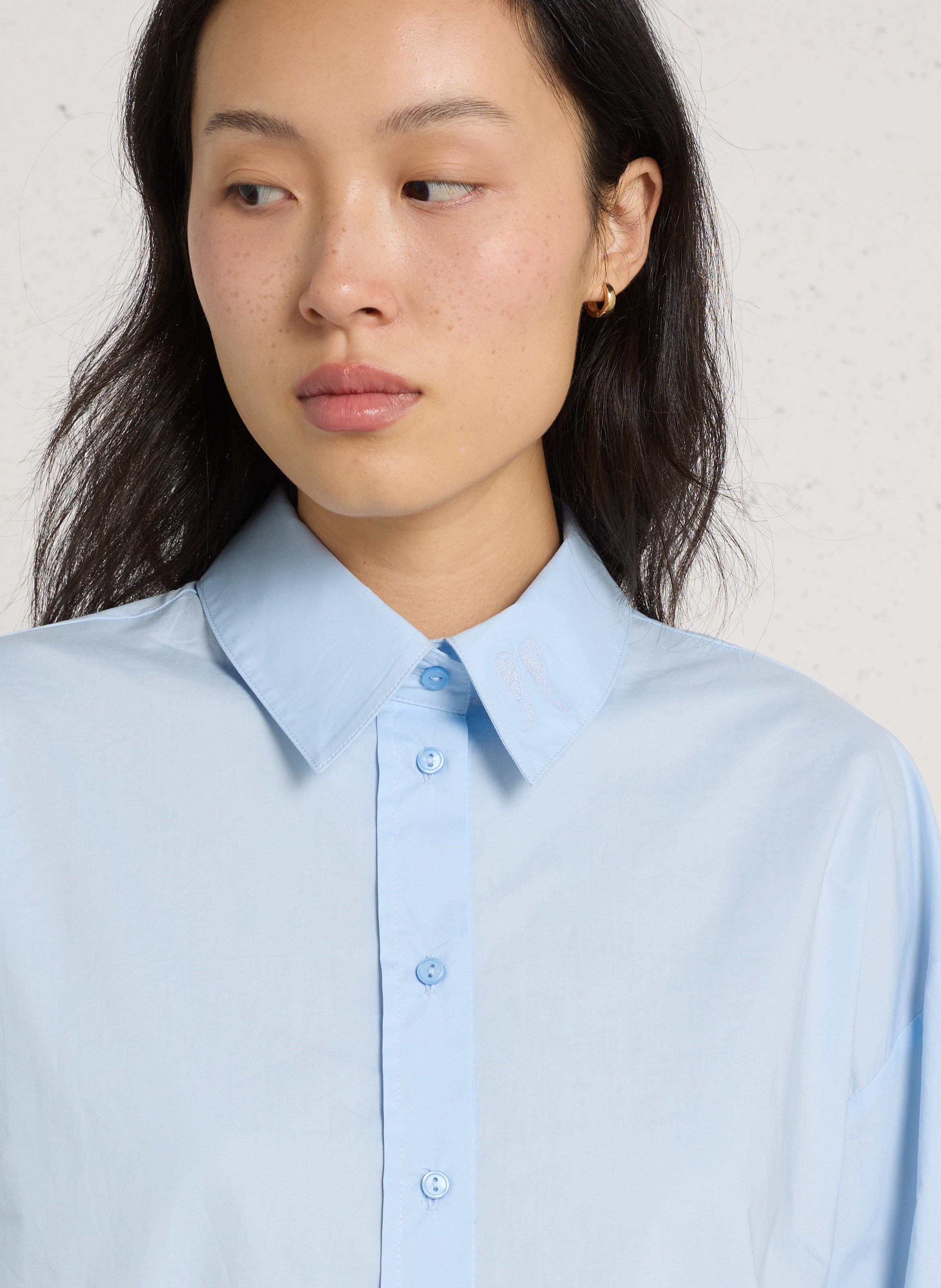 Loose-fit cotton shirt BERENICE Blue