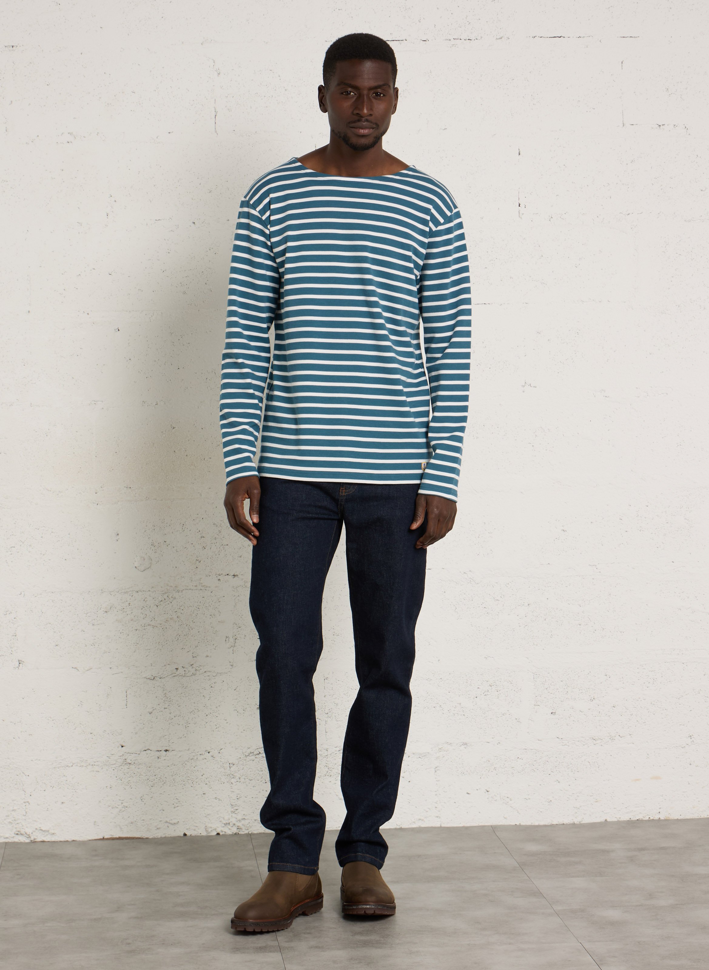 Gerade geschnittene, angepasste Jeans aus Baumwollmischung ARMOR LUX Blau