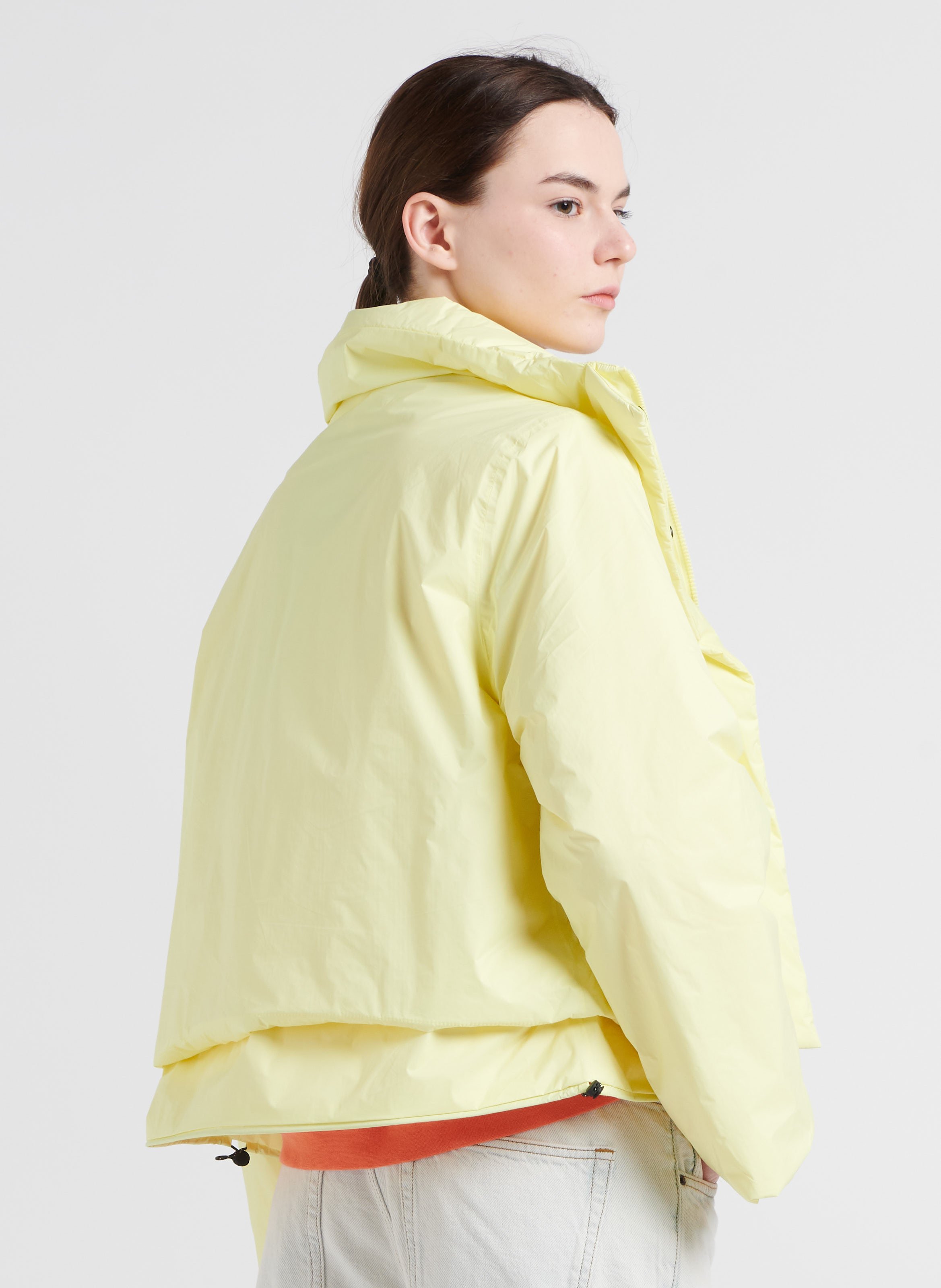 High-neck nylon jacket RAINS Yellow