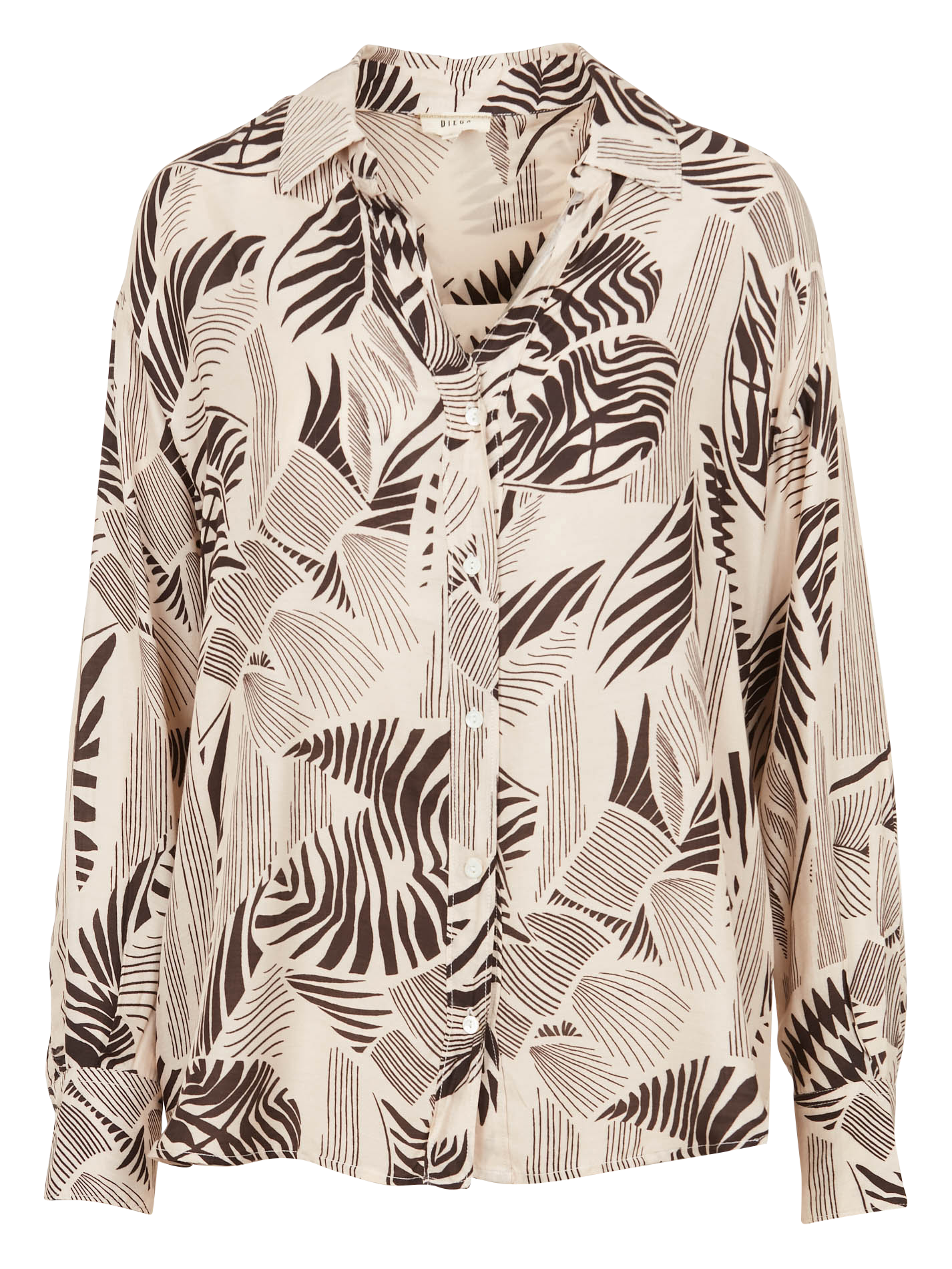 Chemise col classique imprimée  DIEGA Beige