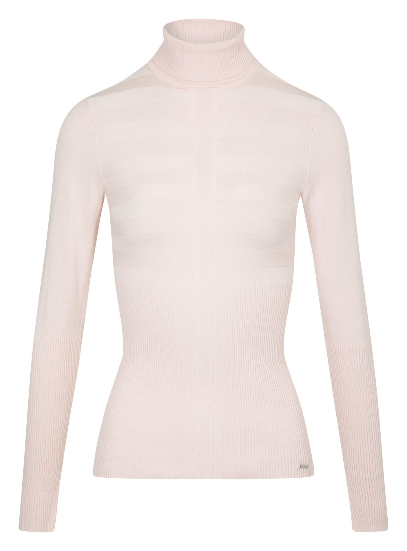 Pull col roulé 132-MENTOS M Rose